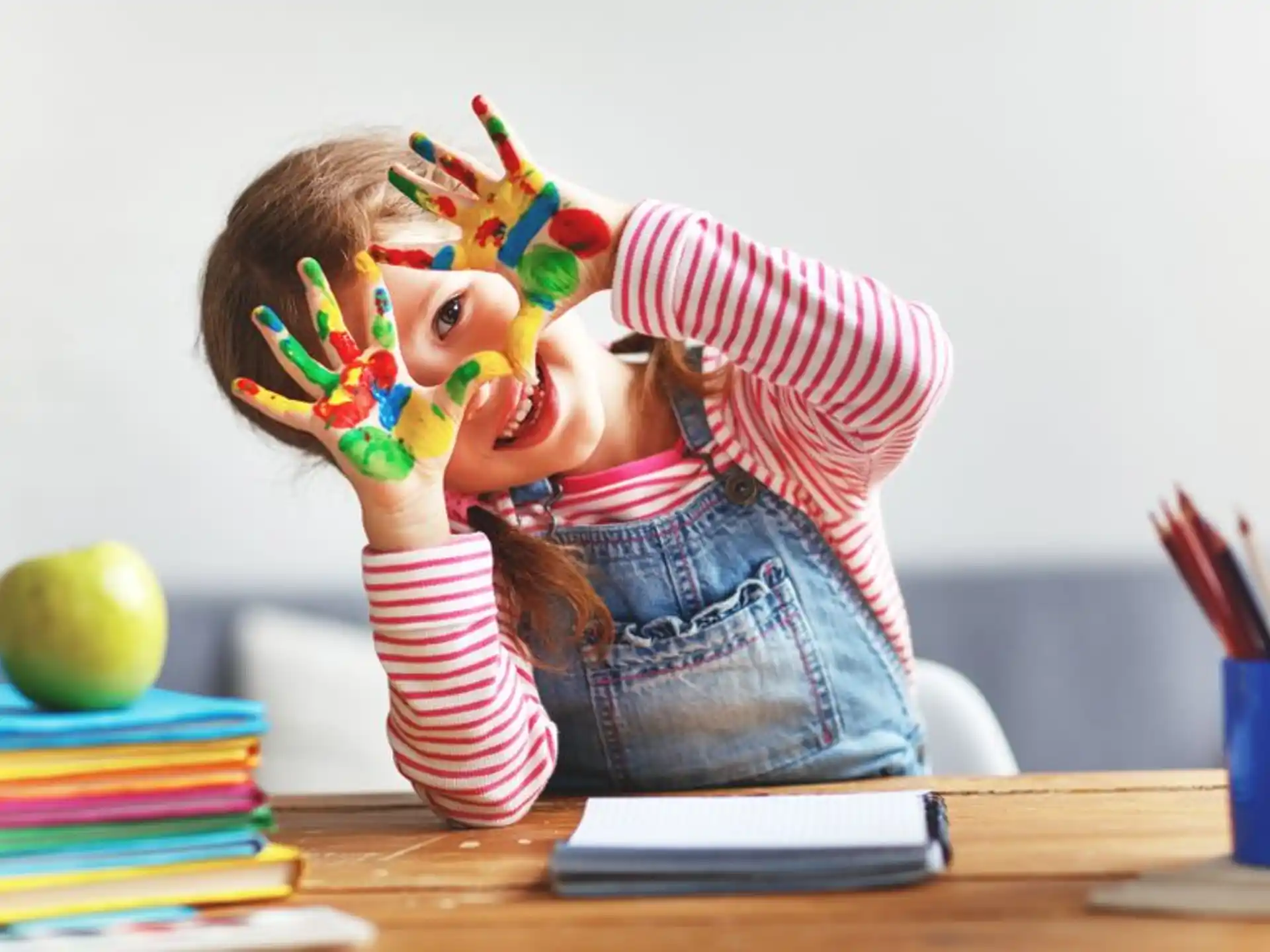 a child holding a toy