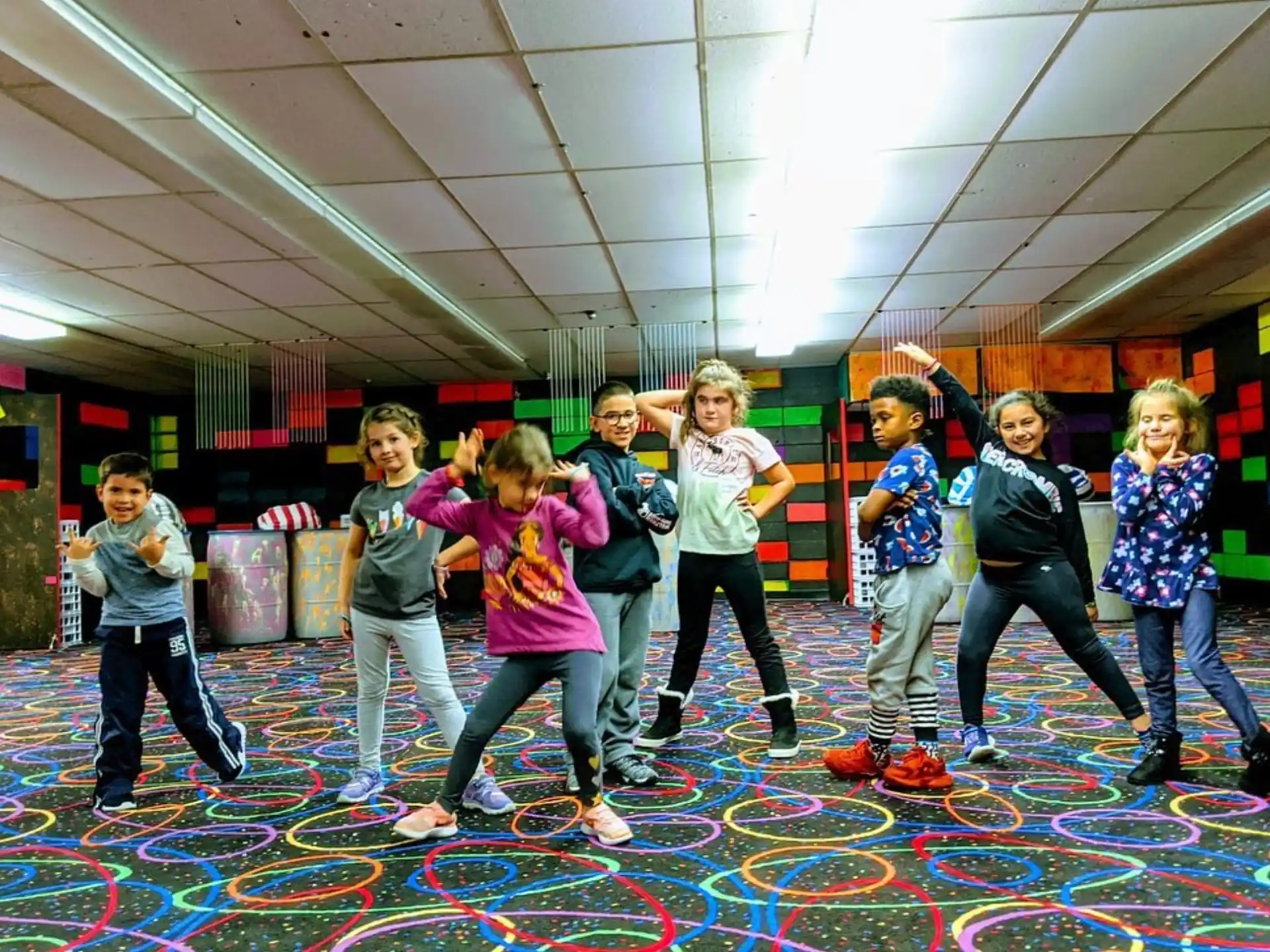 a group of people dancing