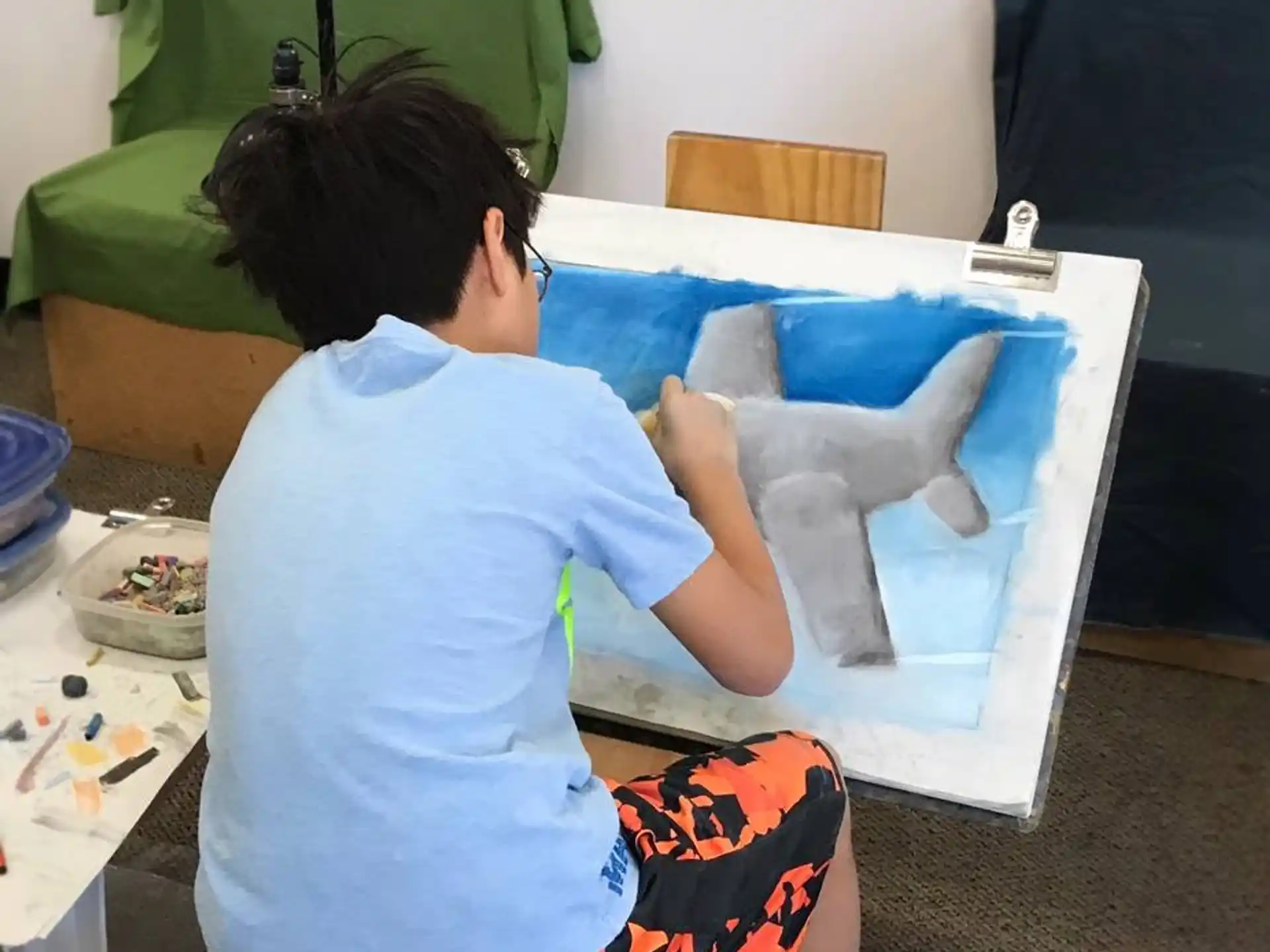 a person sitting on a chair