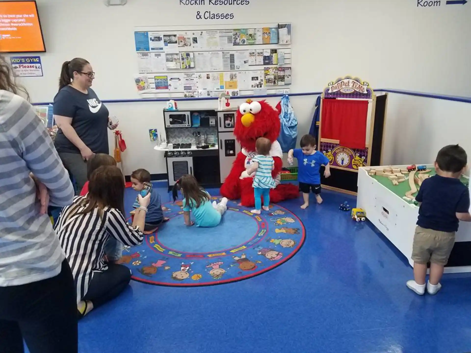 a group of people in a room