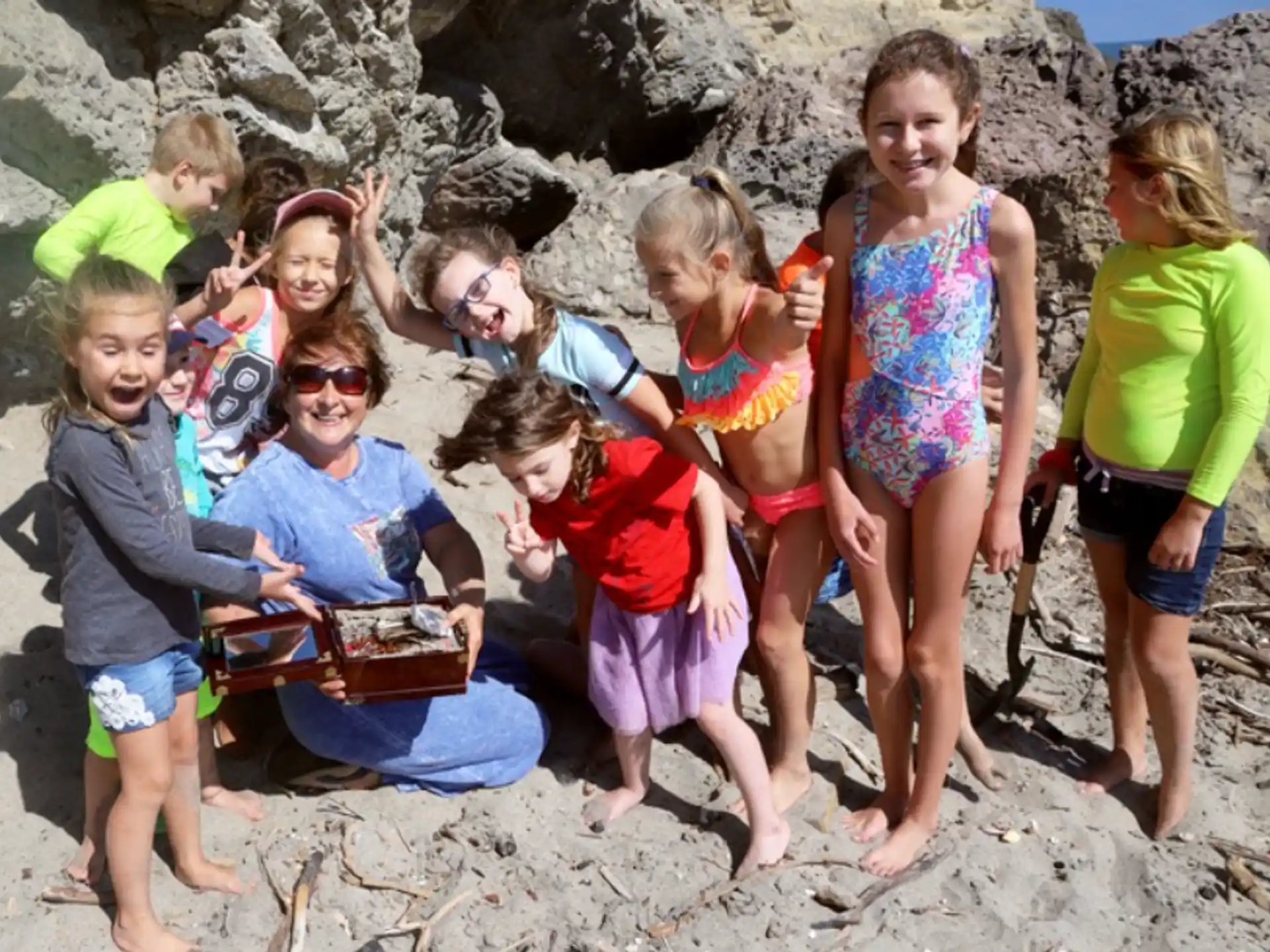 a group of children posing for a photo