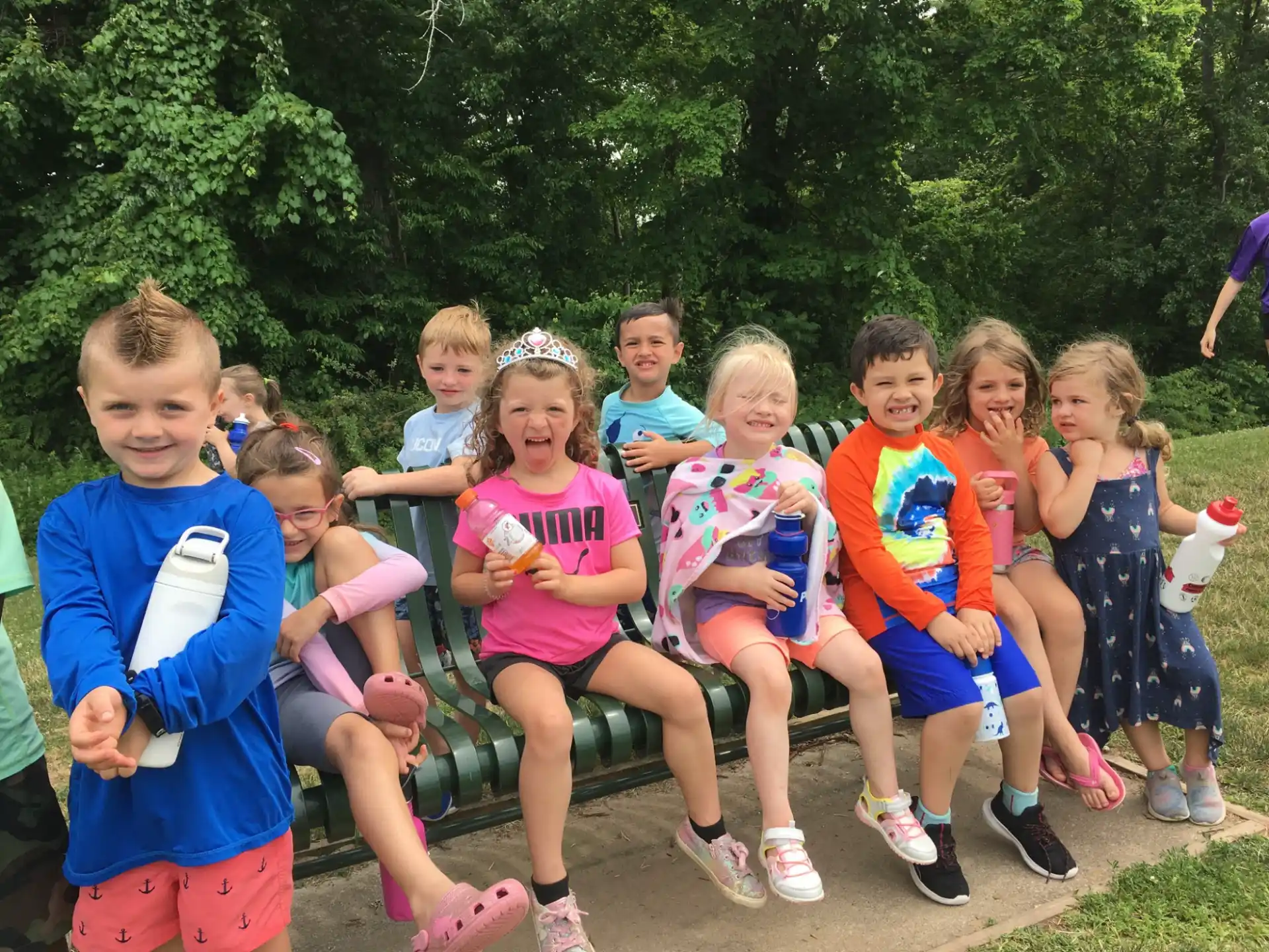 a group of children posing for a photo
