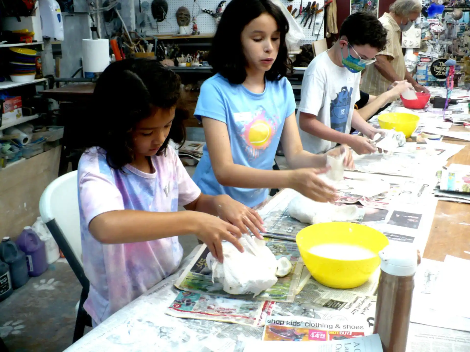 a group of people working on a project