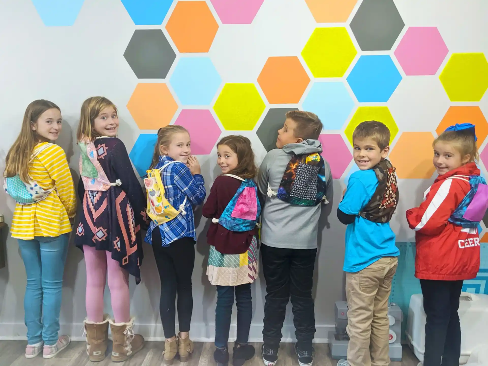 a group of children posing for a photo