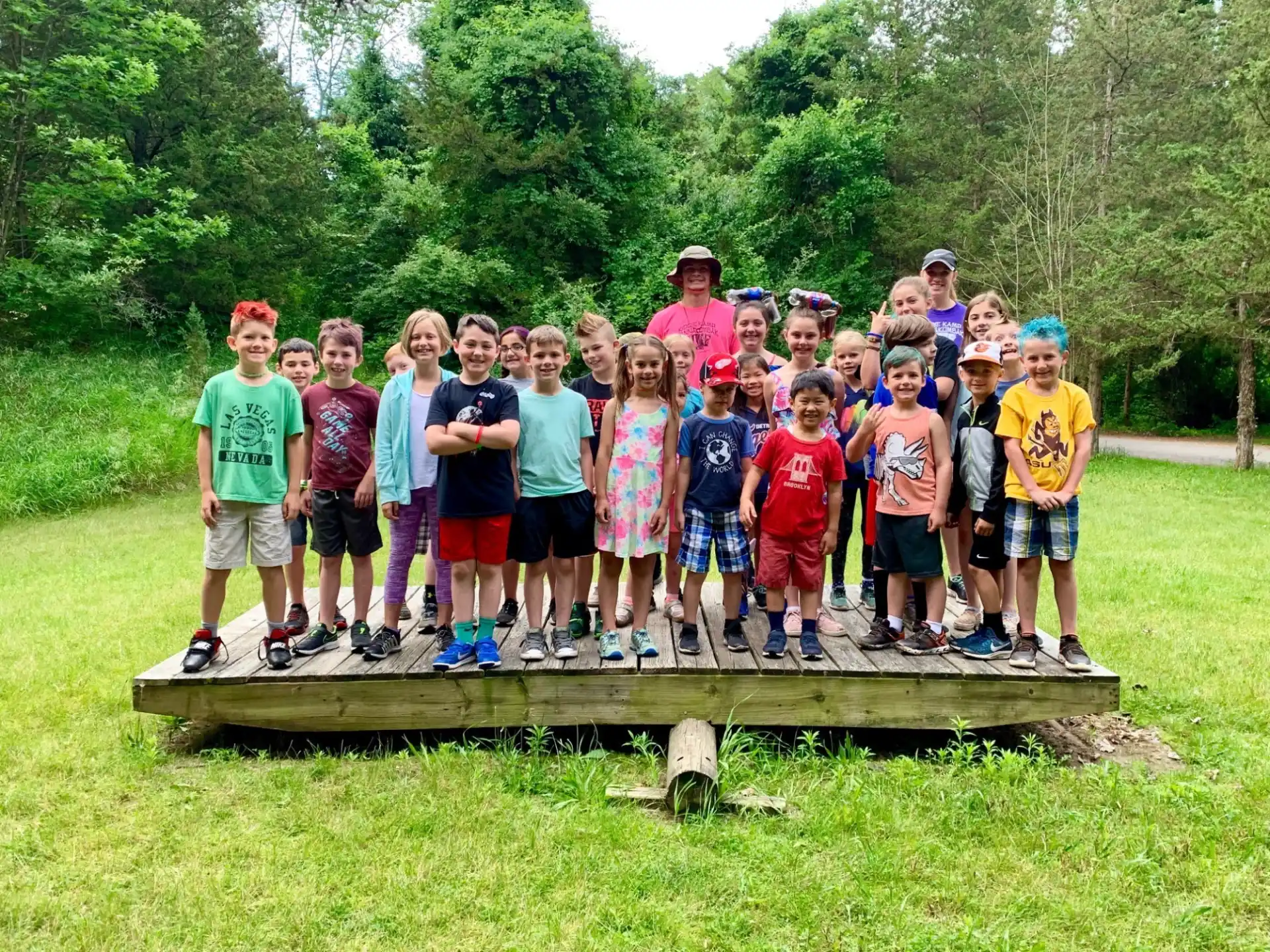 a group of people posing for a photo