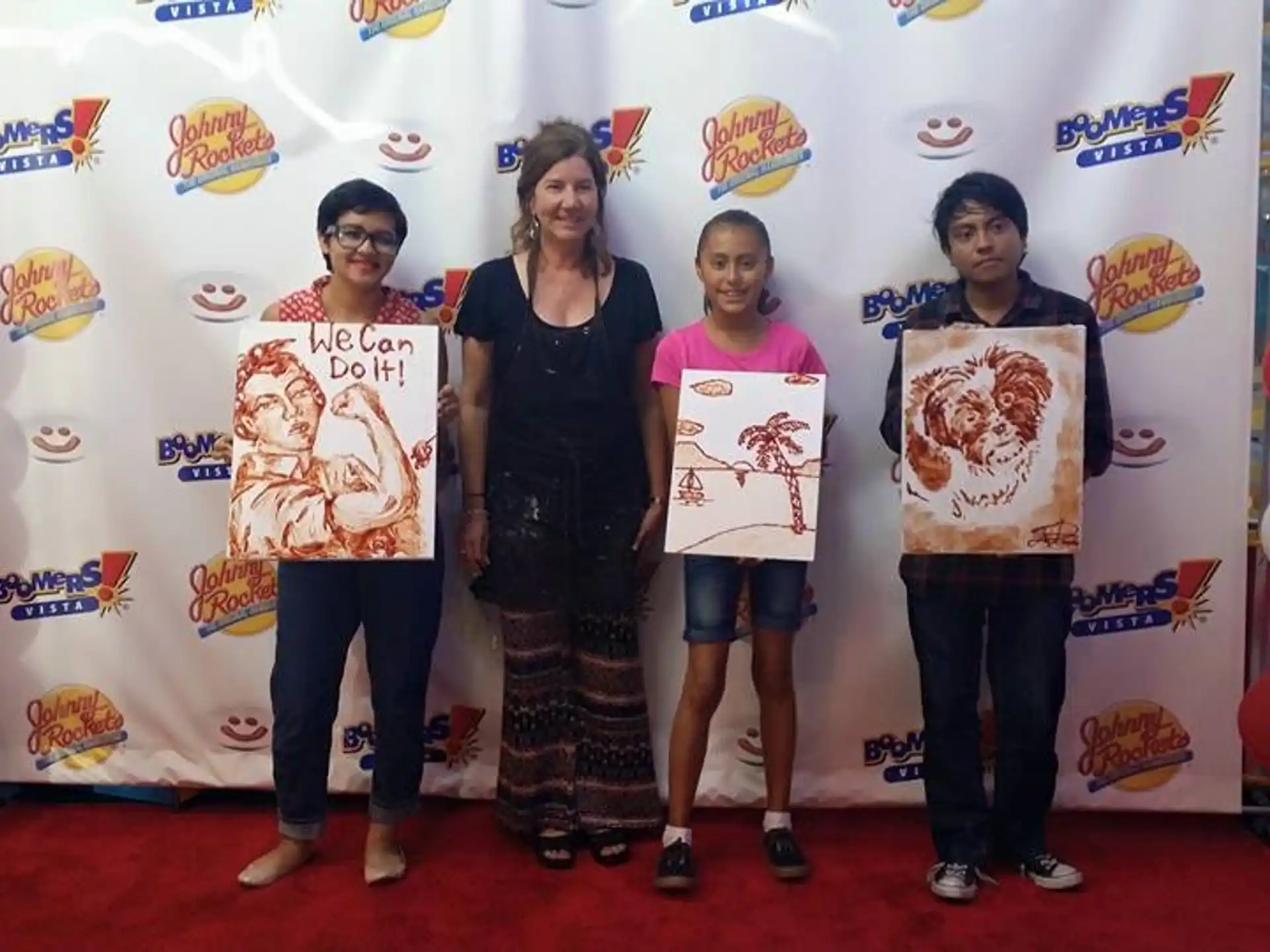 a group of people posing for a photo
