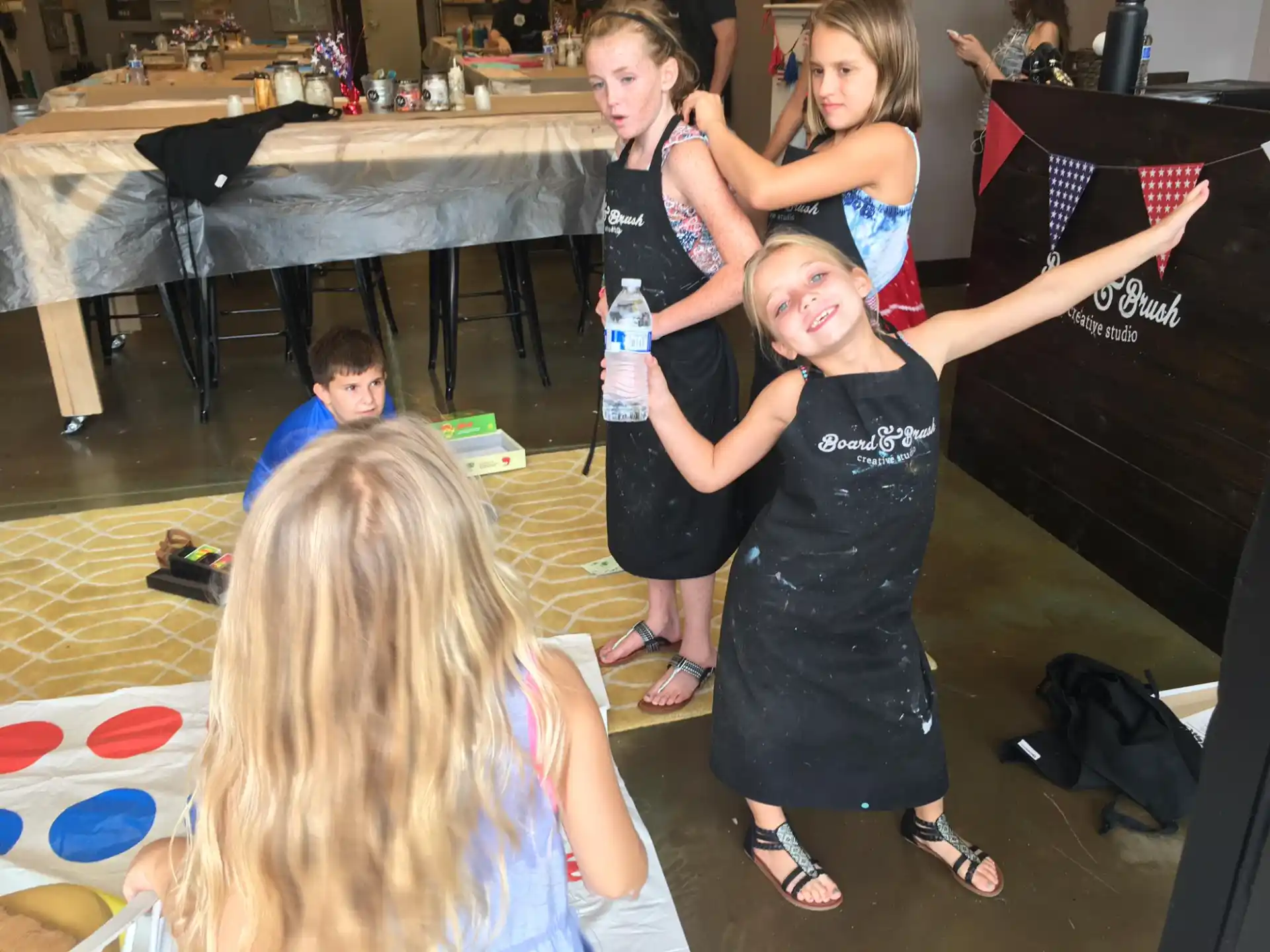 a group of girls posing for a picture