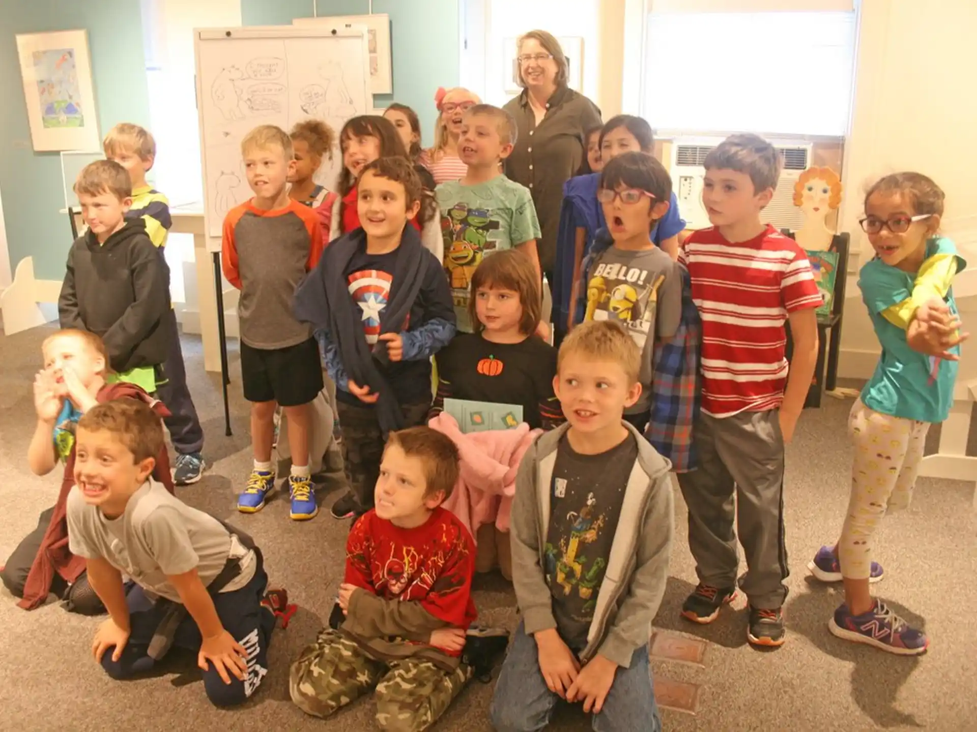 a group of children posing for a photo