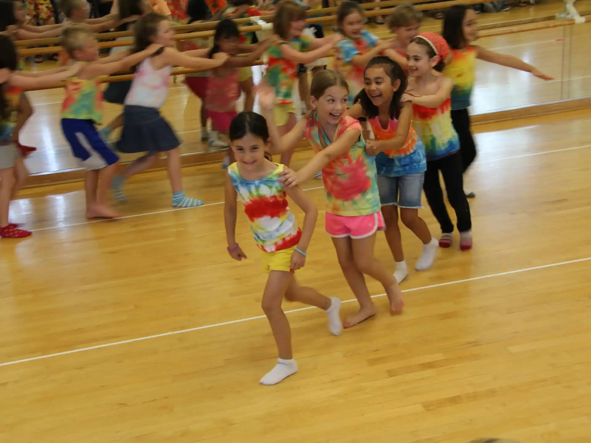 a group of girls dancing