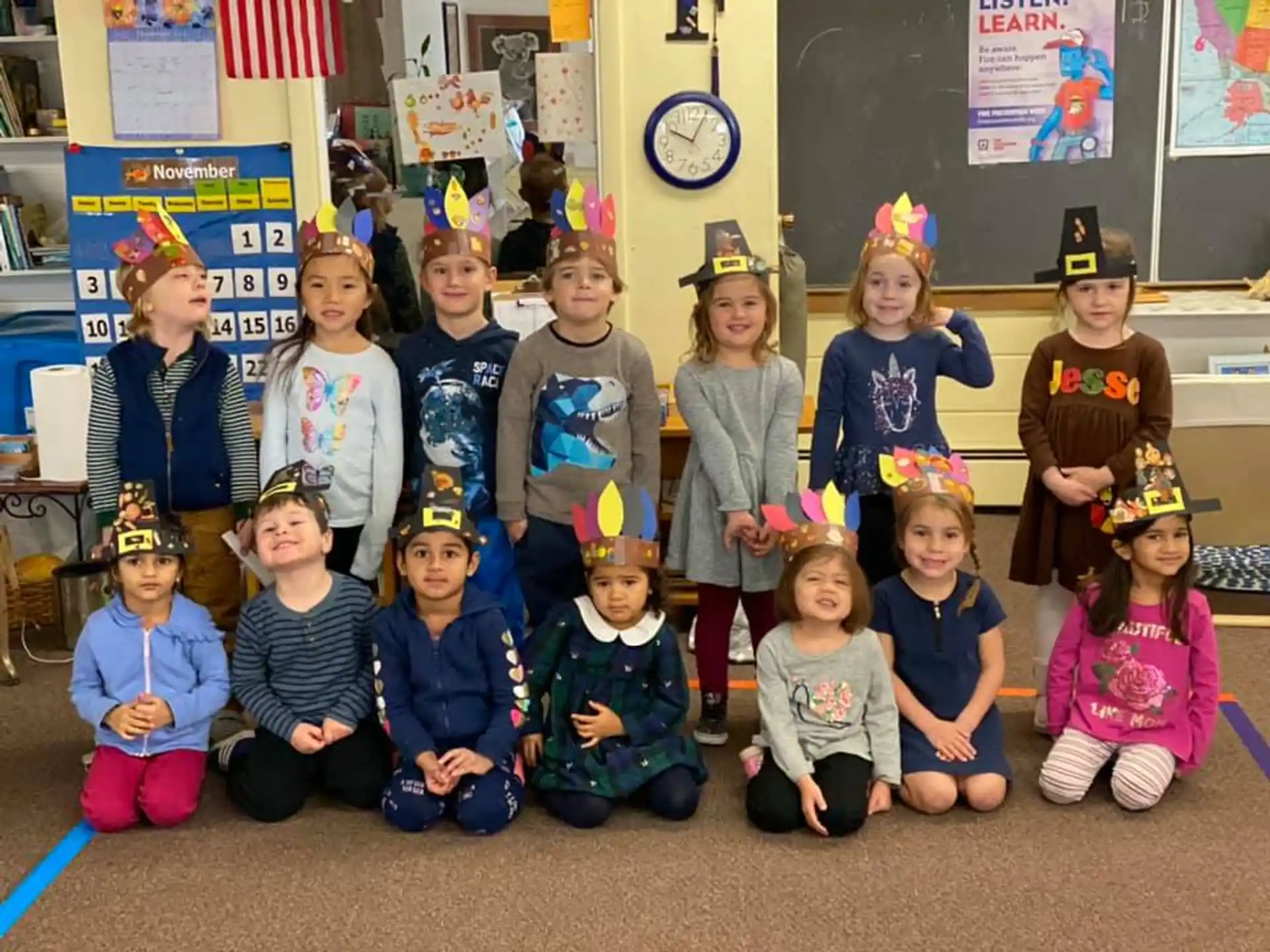 a group of children wearing clothing