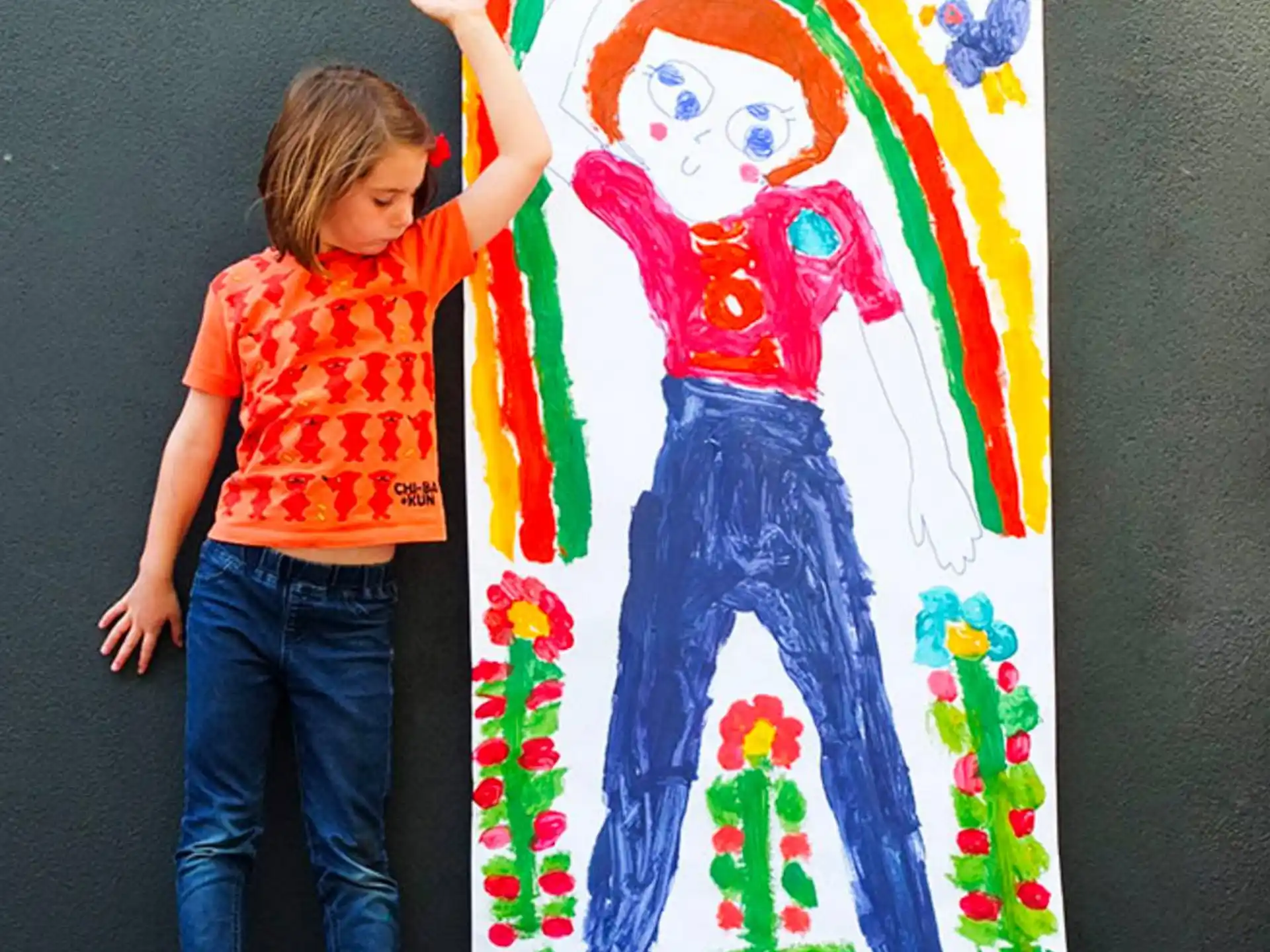 a child painting a picture