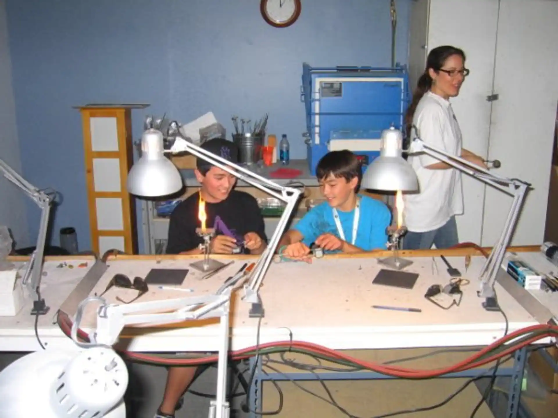 a group of people in a lab