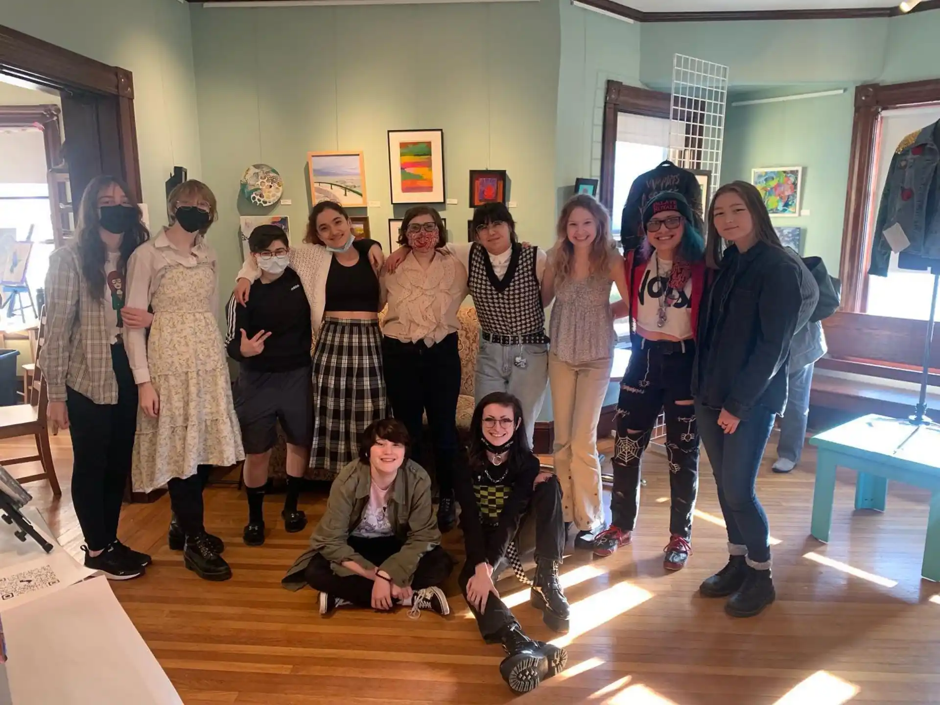 a group of people posing for a photo