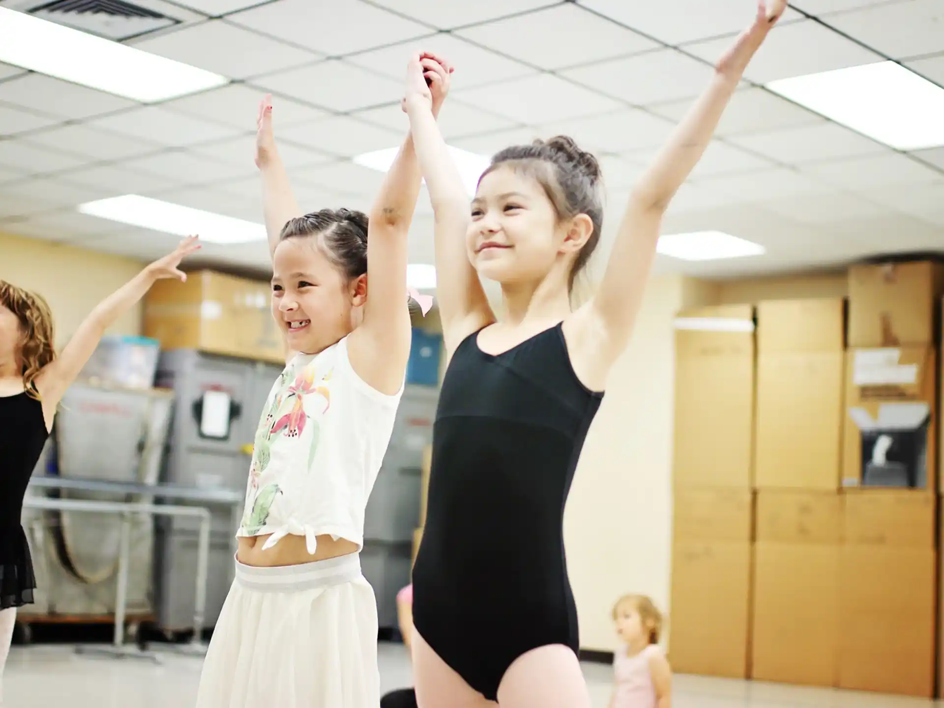 a group of girls dancing