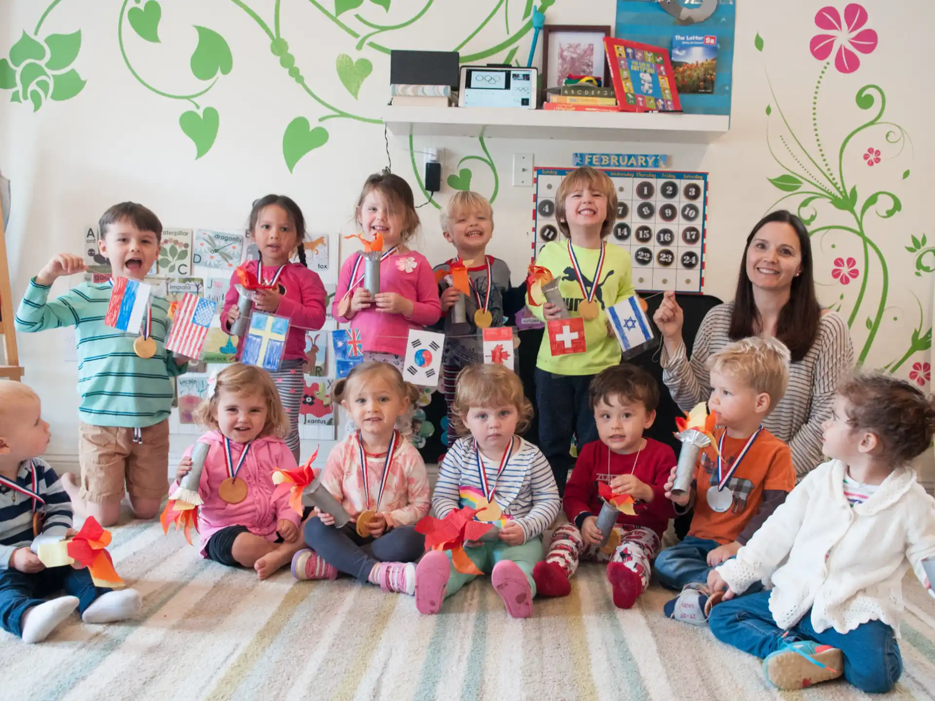 a group of children posing for a photo