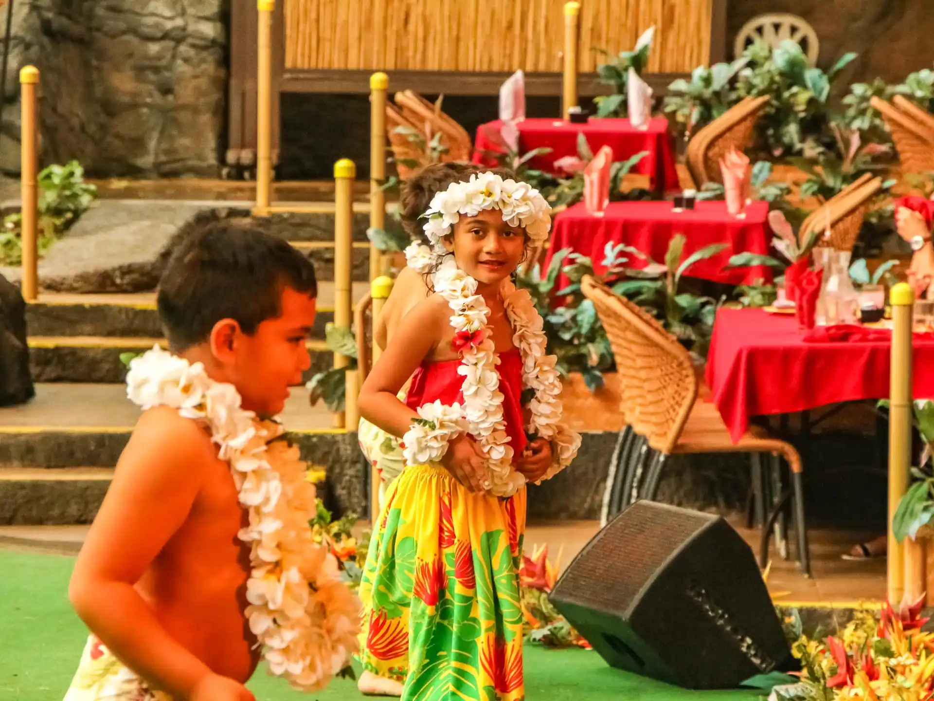 a man and woman in traditional dress