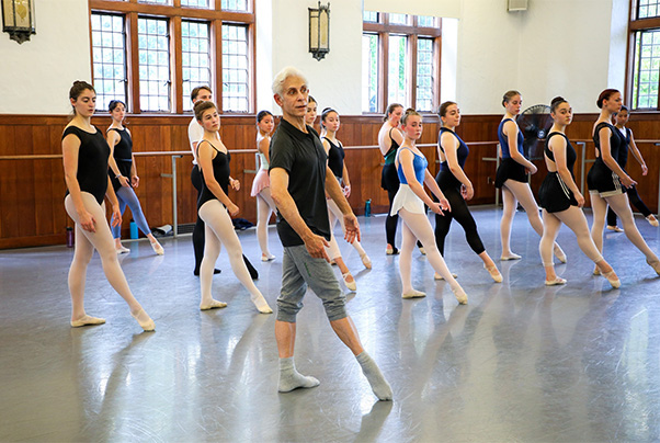 a group of people dancing