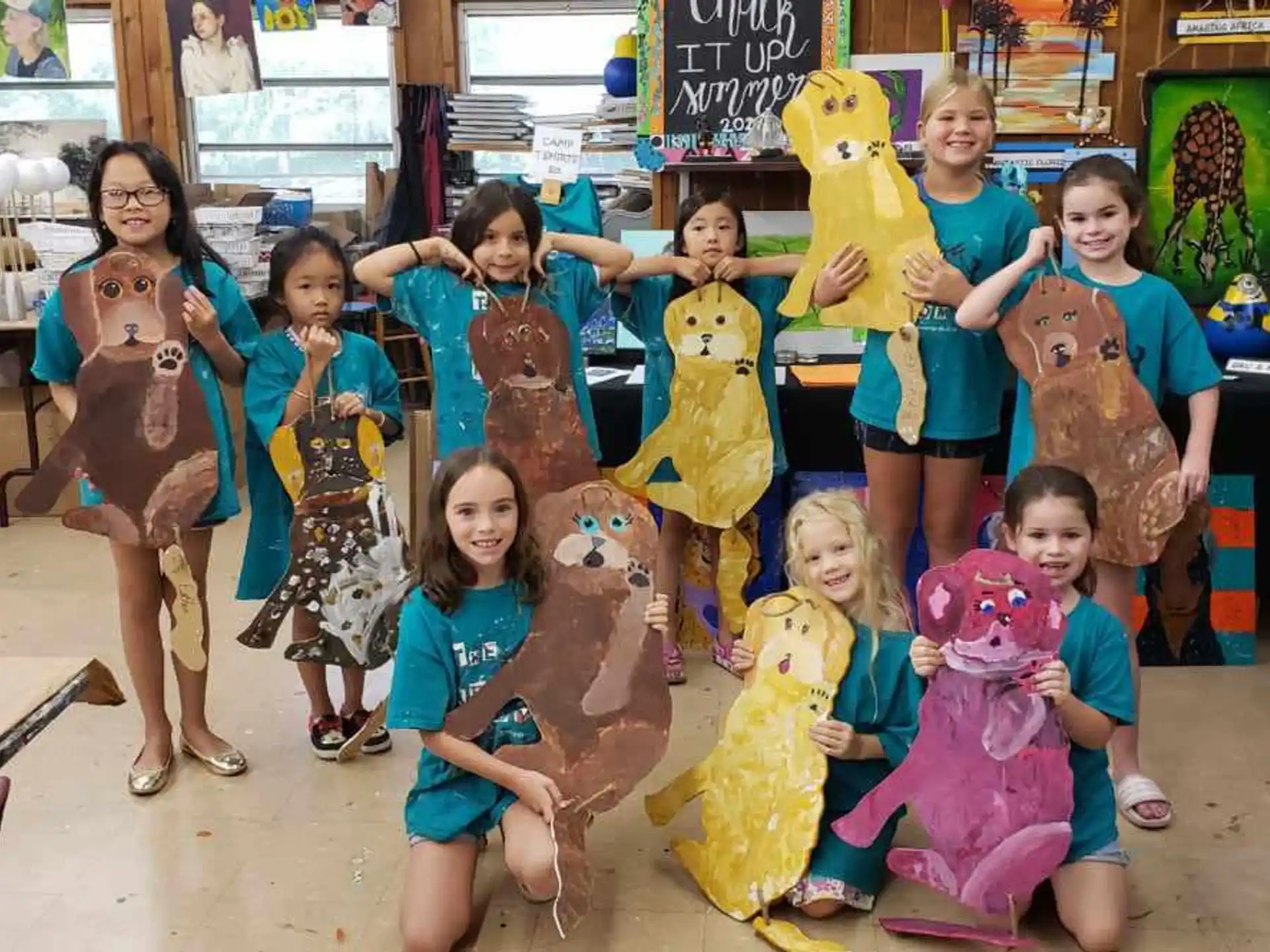 a group of children in clothing