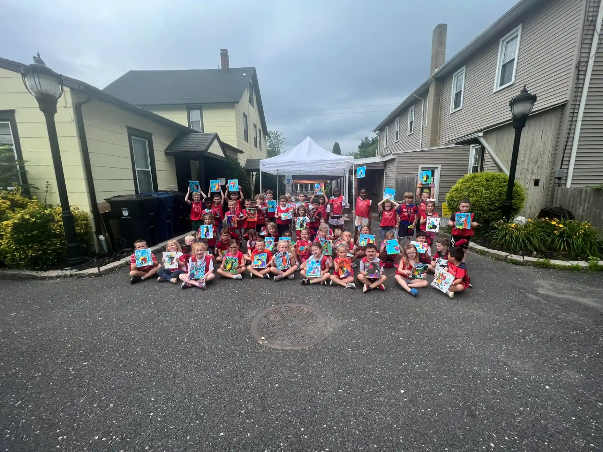 a group of children posing for a photo