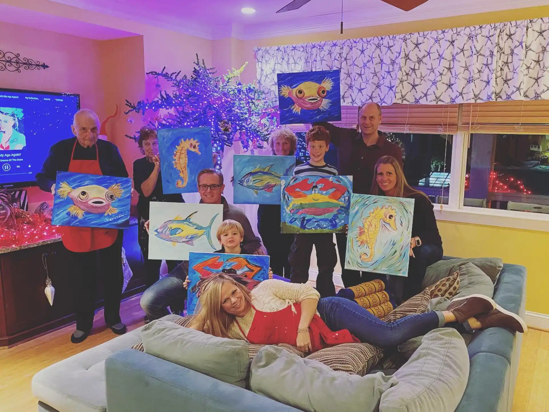 a group of people posing for a photo