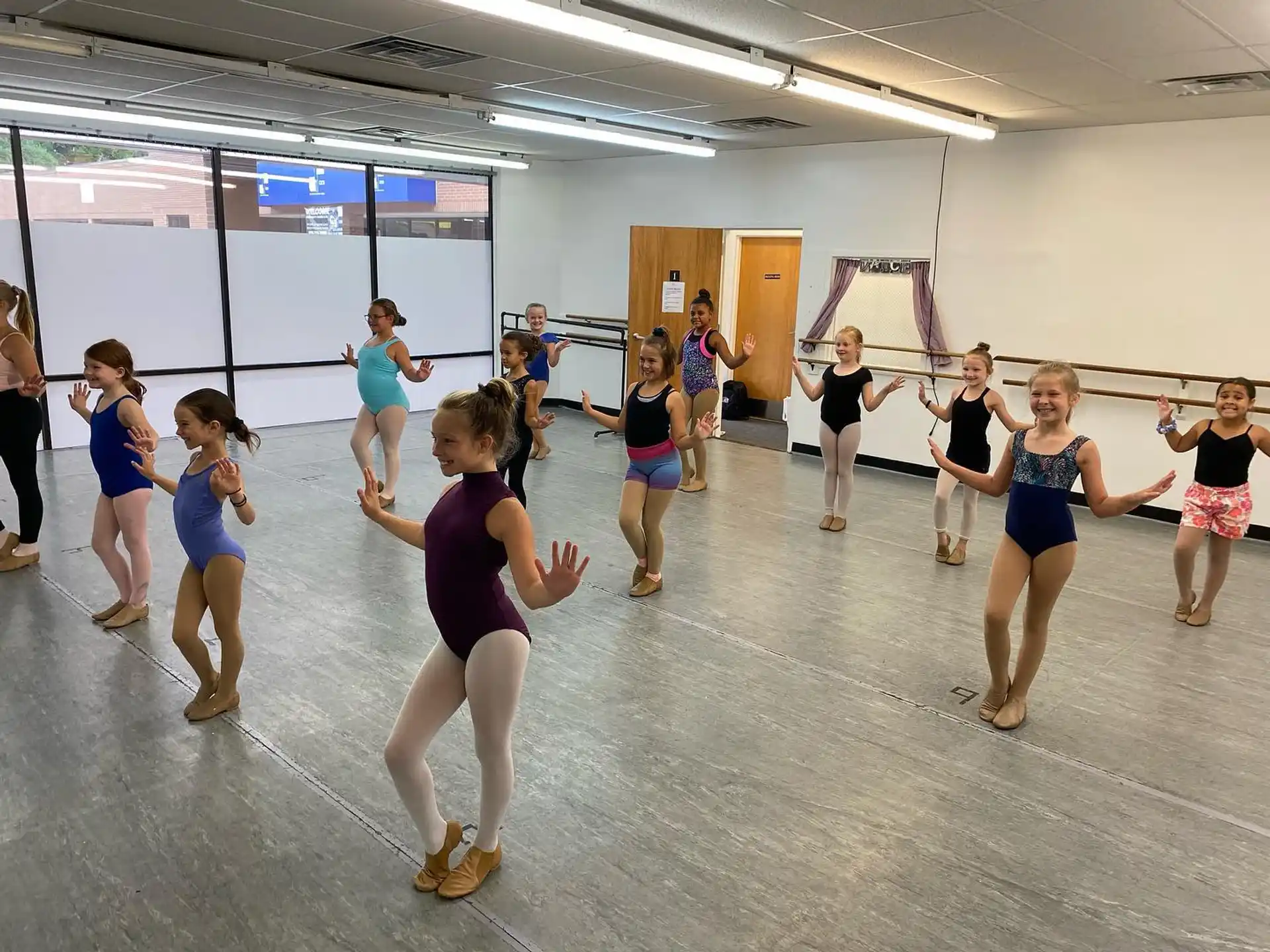a group of people dancing