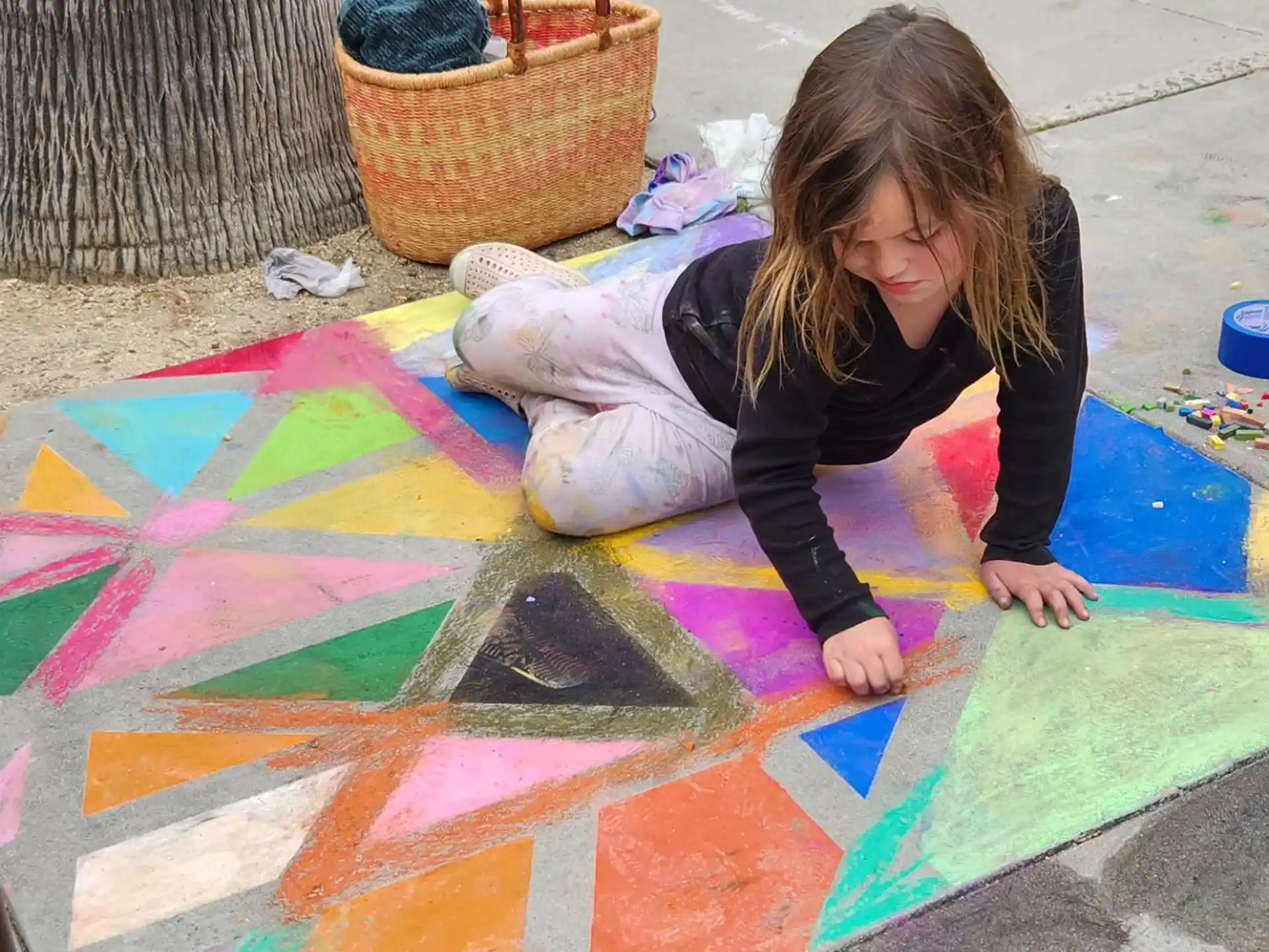 a girl playing with a puzzle