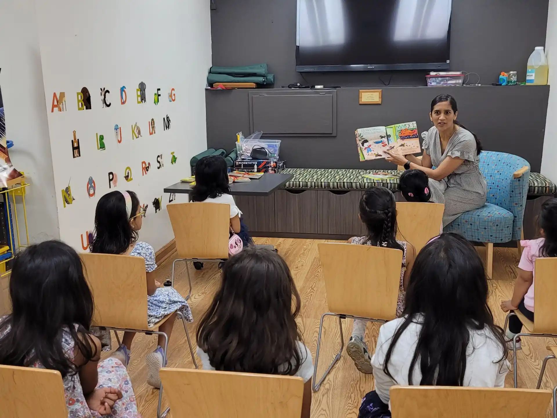 a person teaching a class