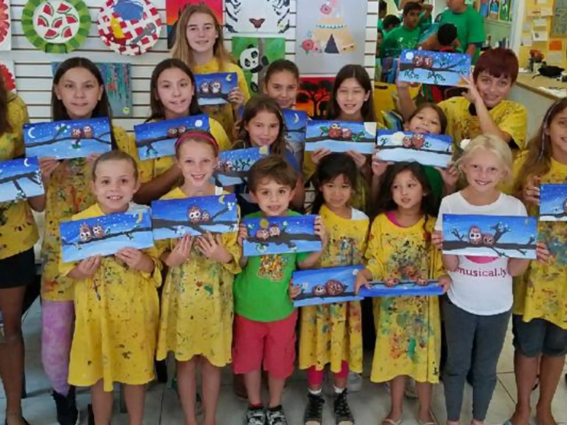 a group of children posing for a photo