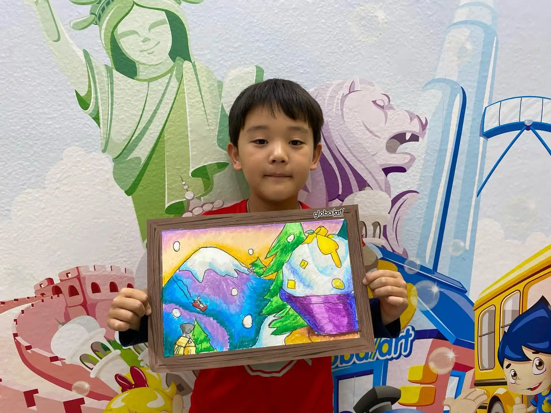 a boy holding a book