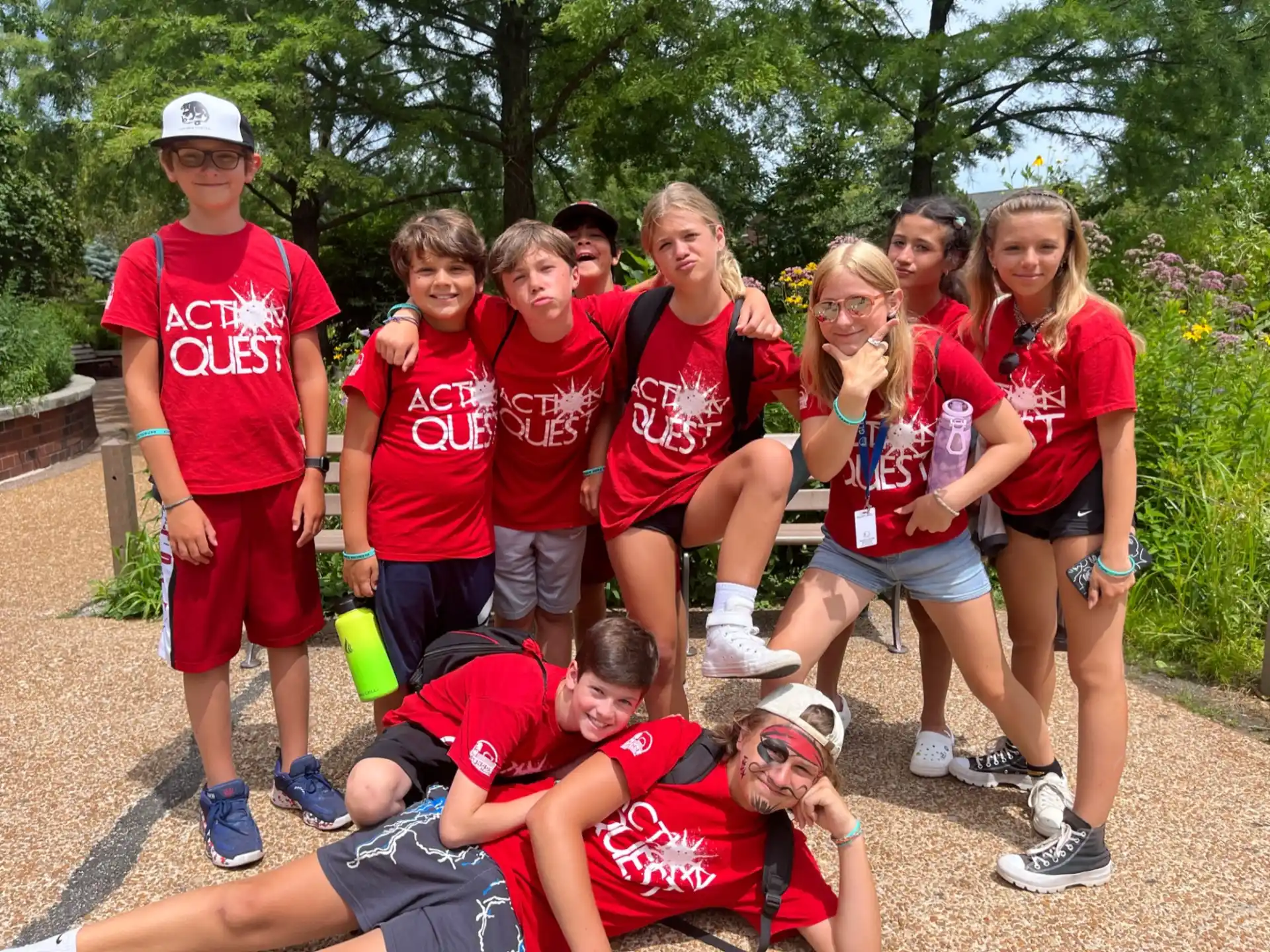 a group of people posing for a photo
