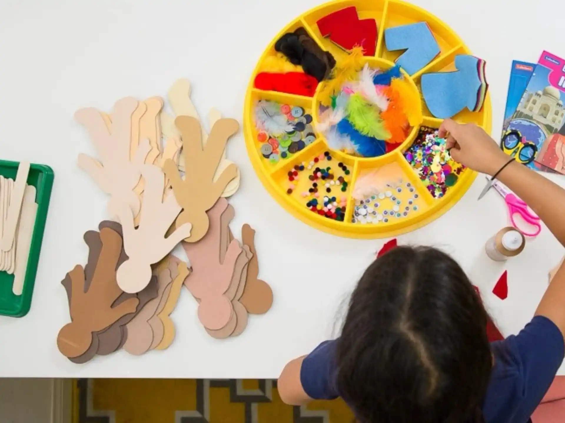 a child painting on a wall