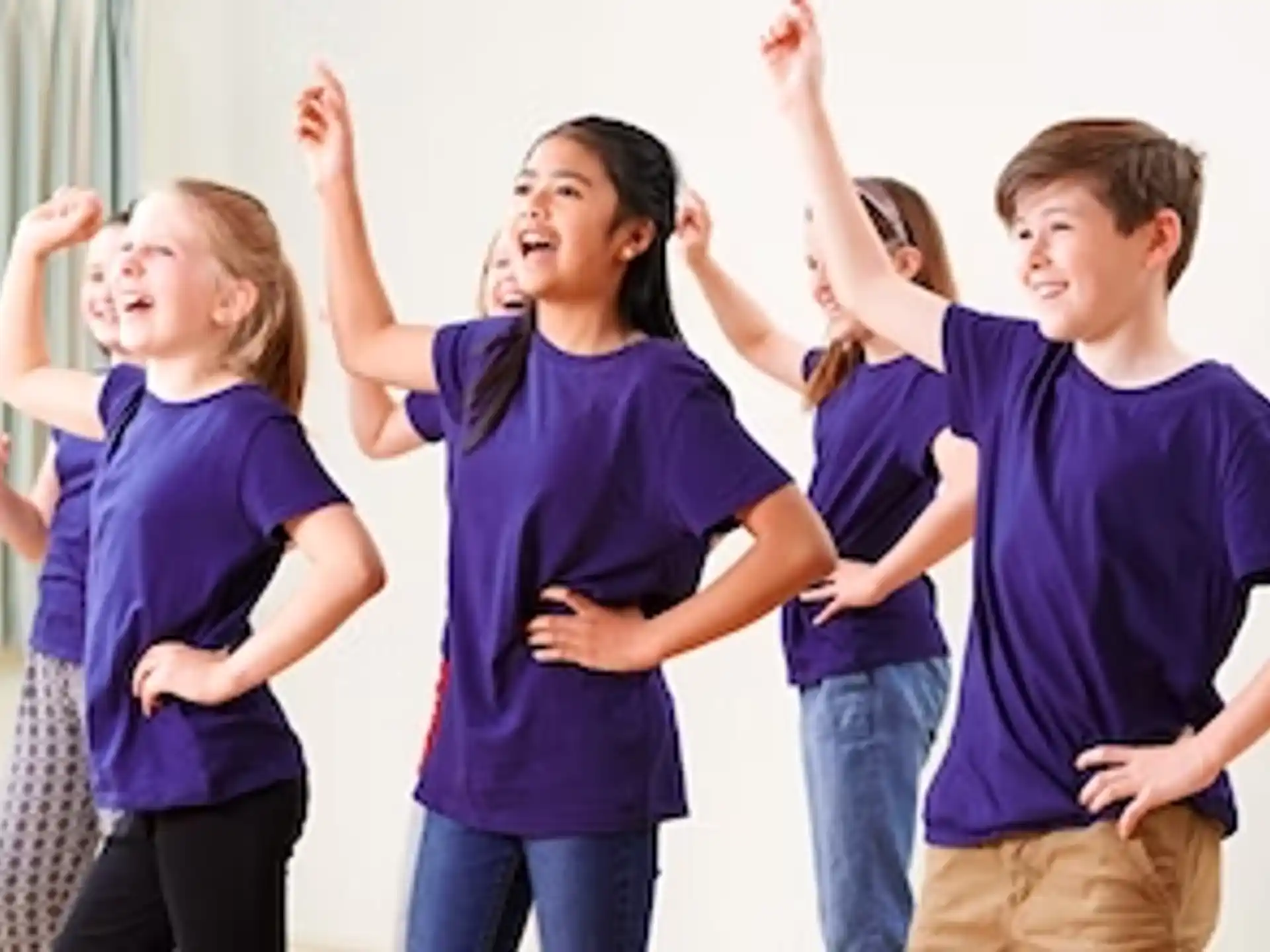 a group of children in a room