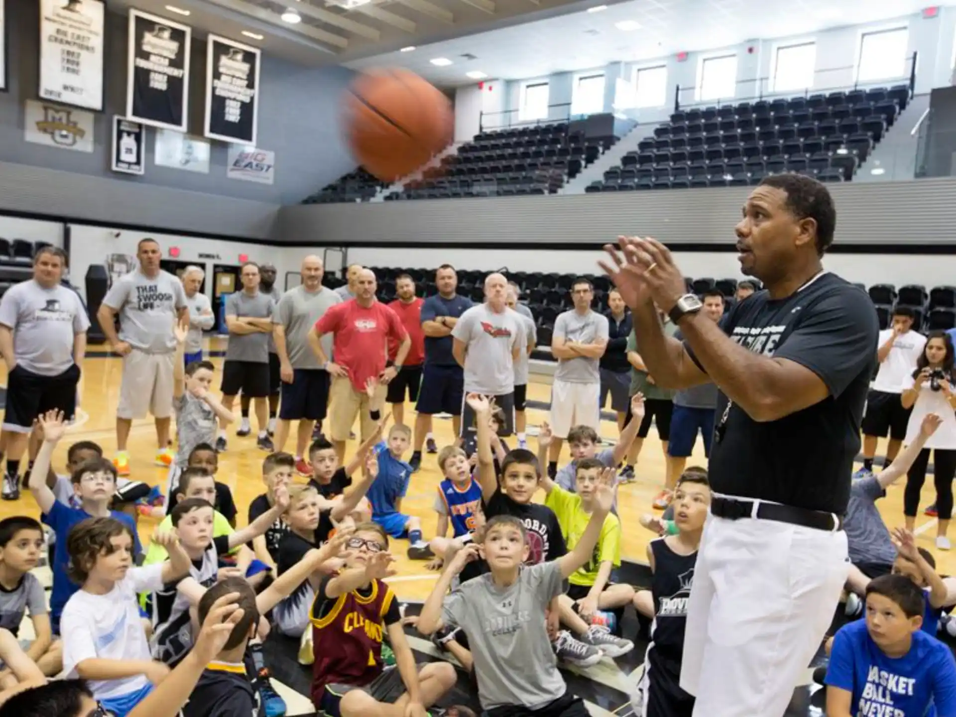 a person shooting a basketball