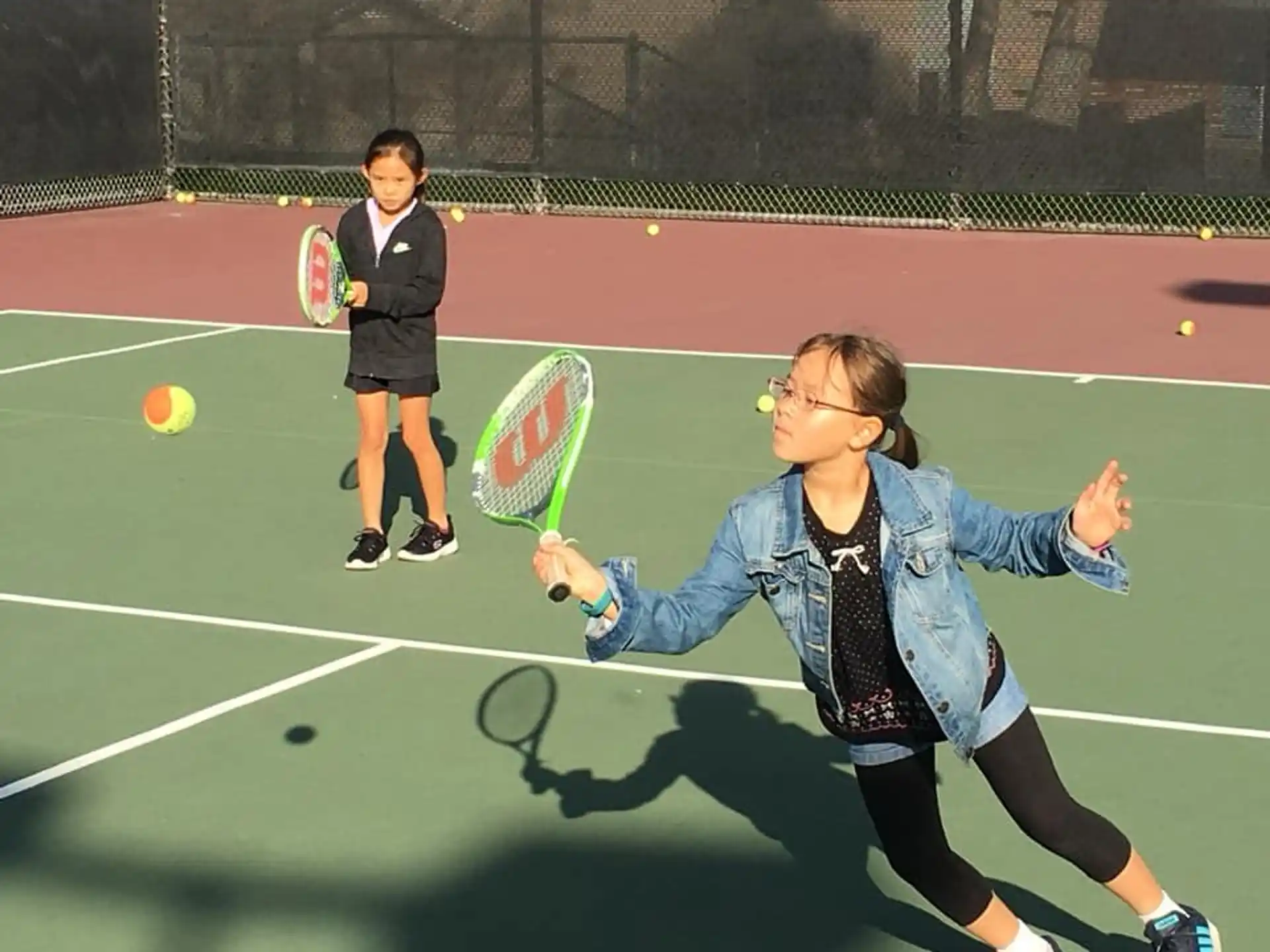 a person playing tennis
