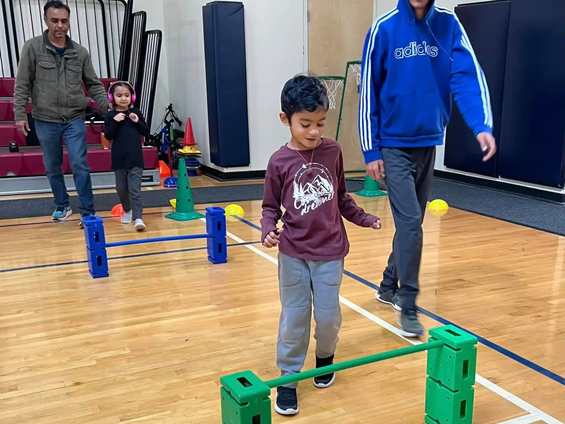 a group of kids playing a game
