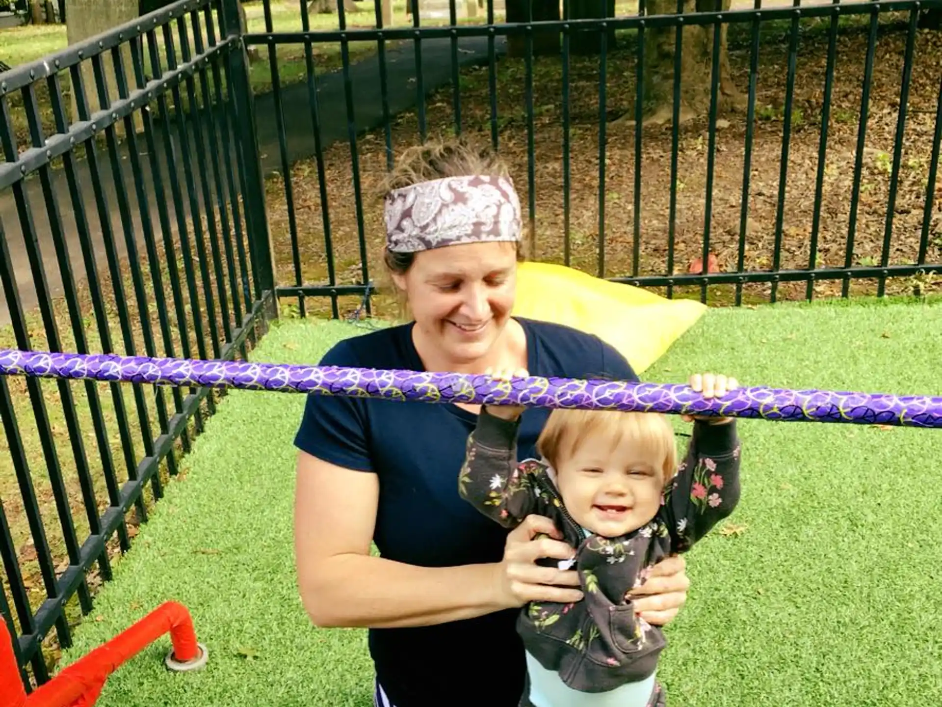 a person holding a baby