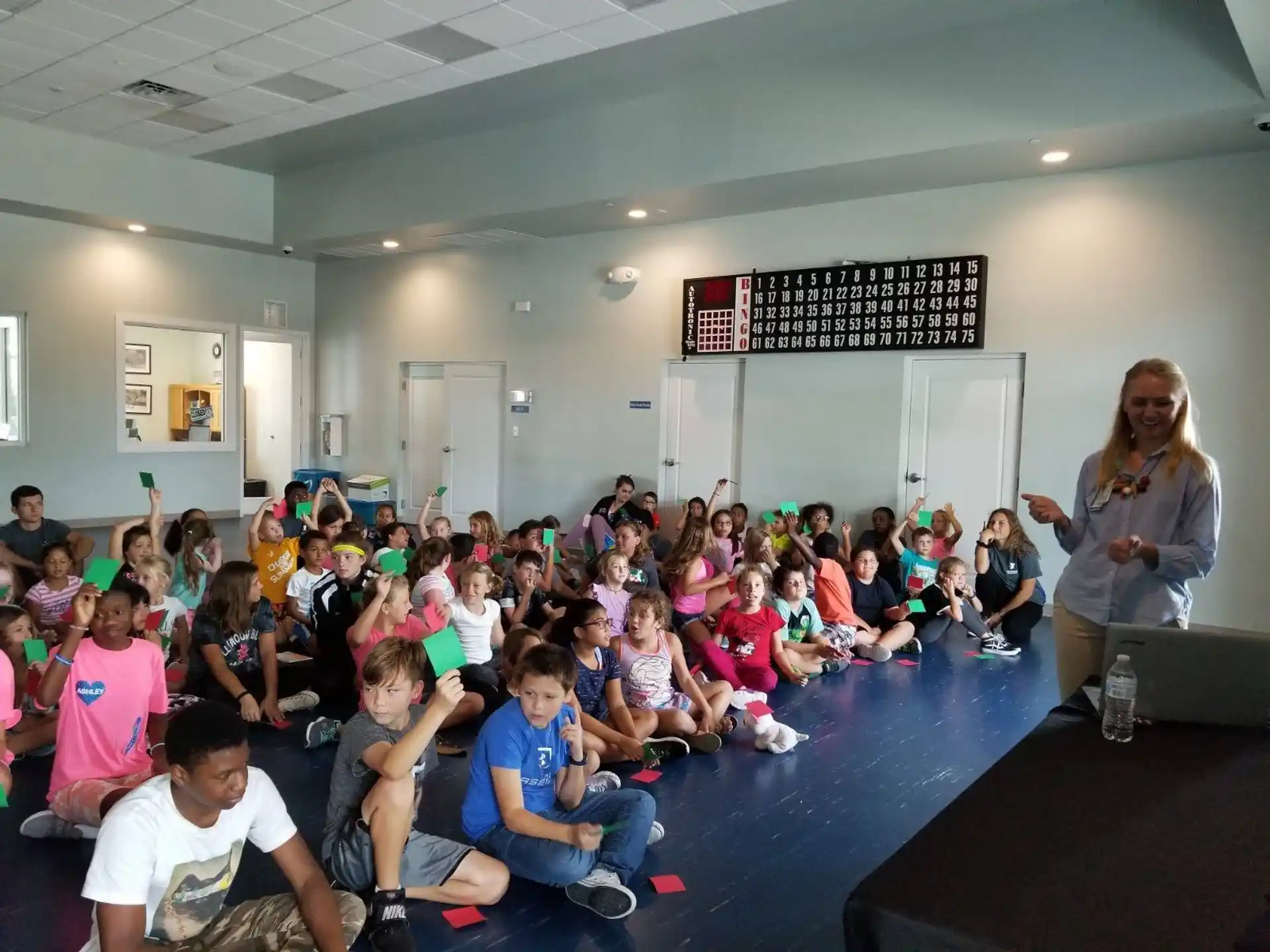 a person teaching a class