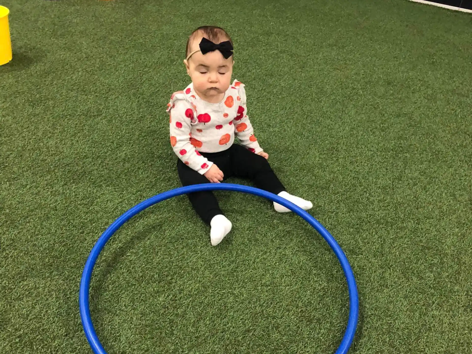 a child playing with a ball