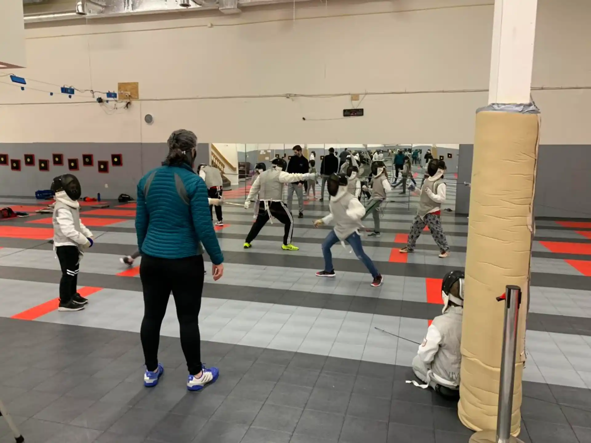 a group of people playing a game