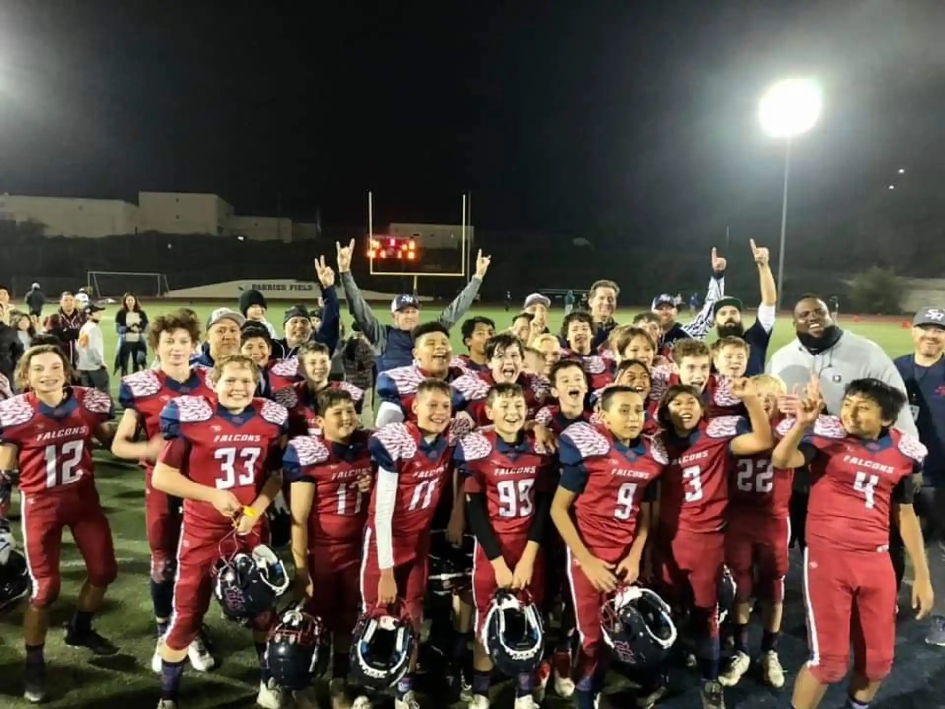 a football team posing for a photo
