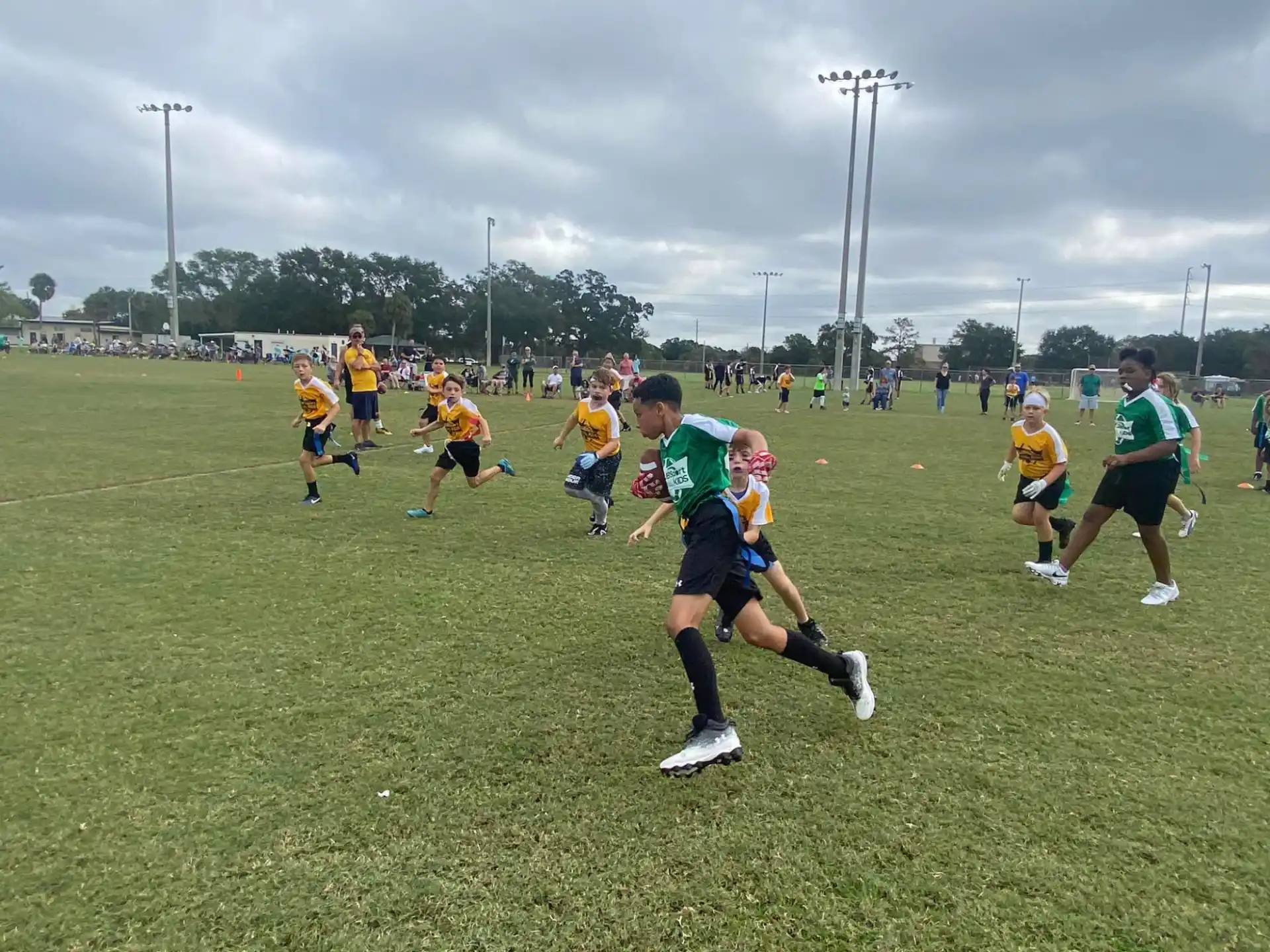 a group of people playing a sport