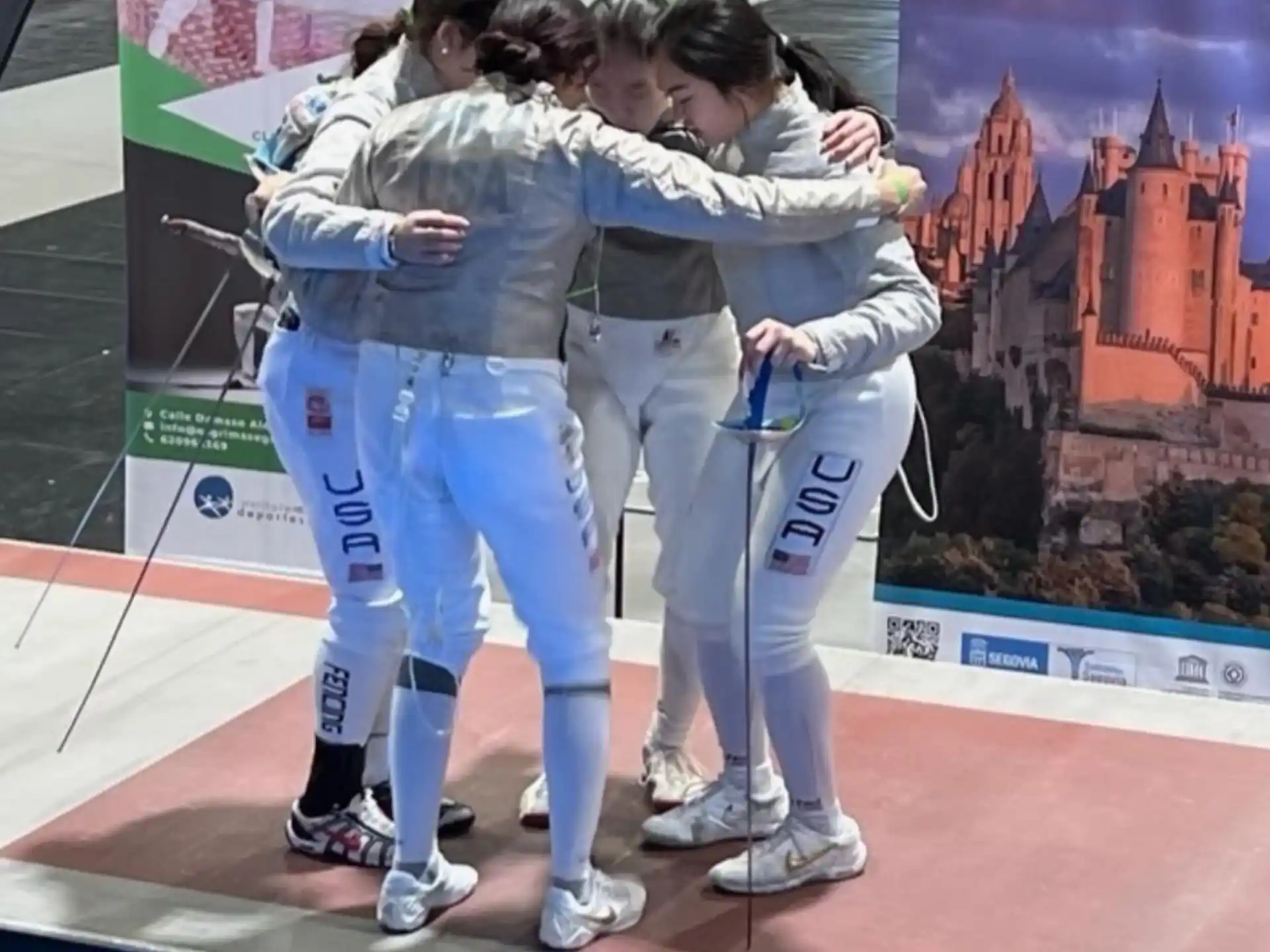 a group of people hugging