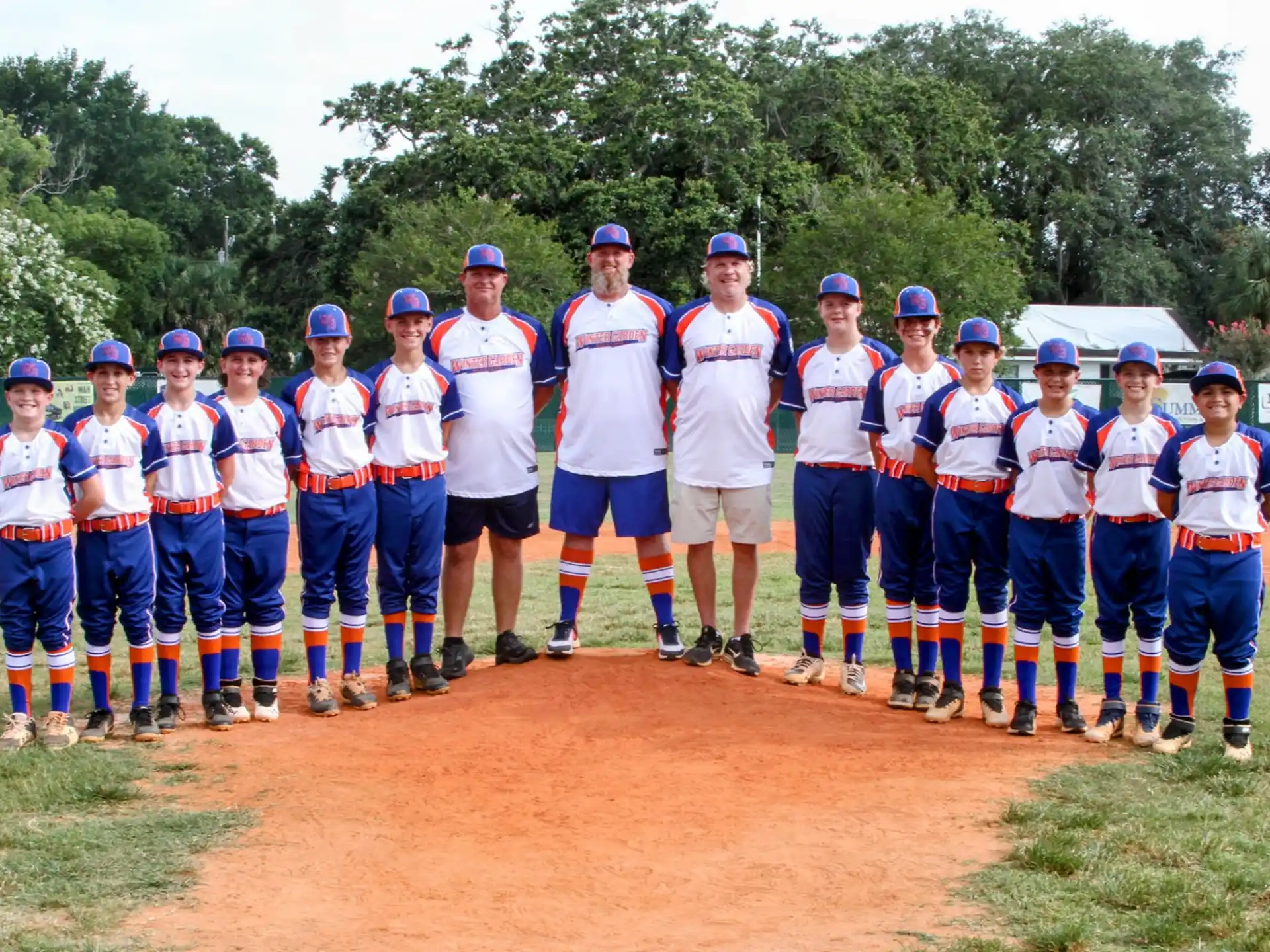 a group of people in sports uniforms