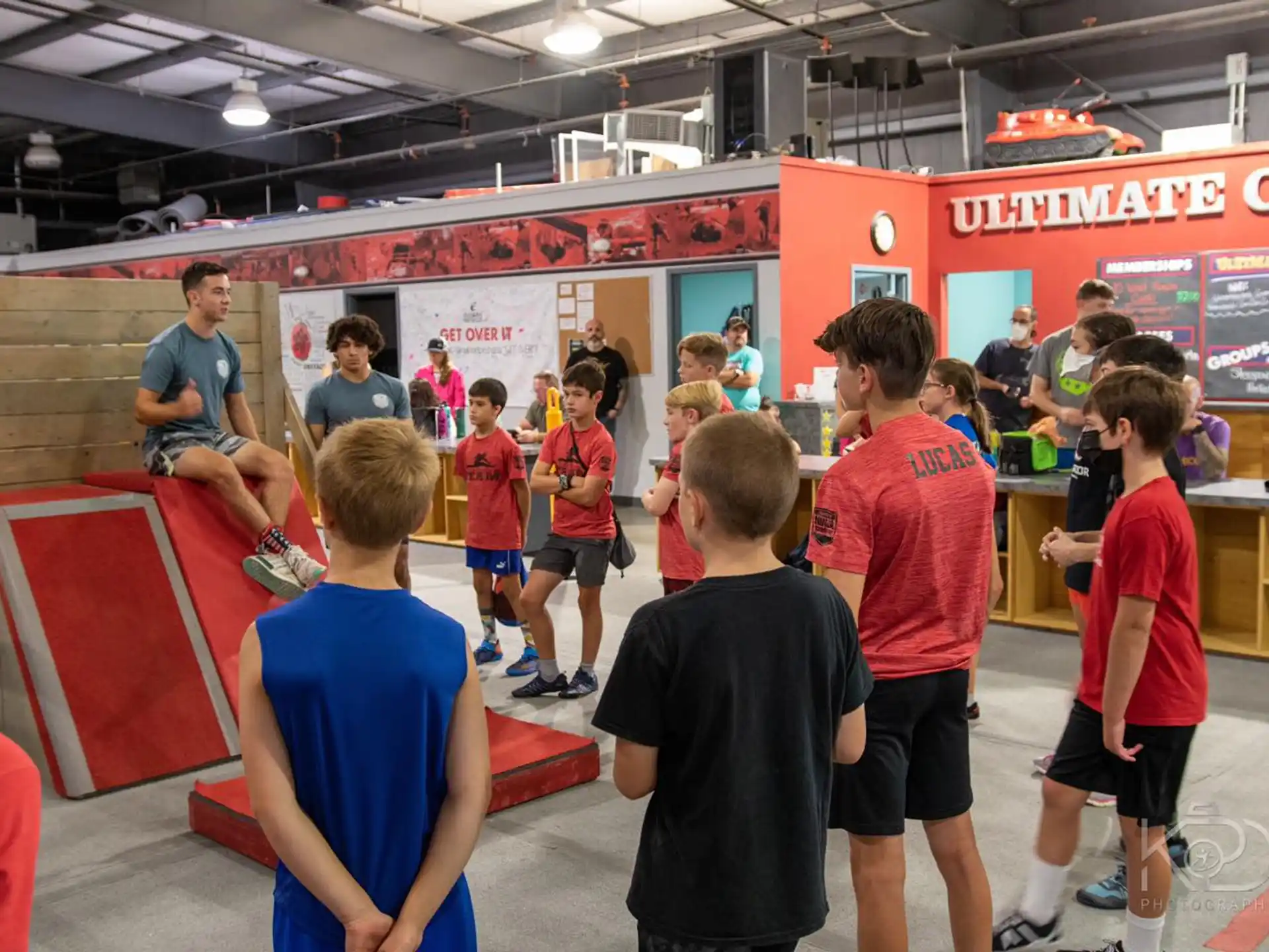 a group of kids playing a game