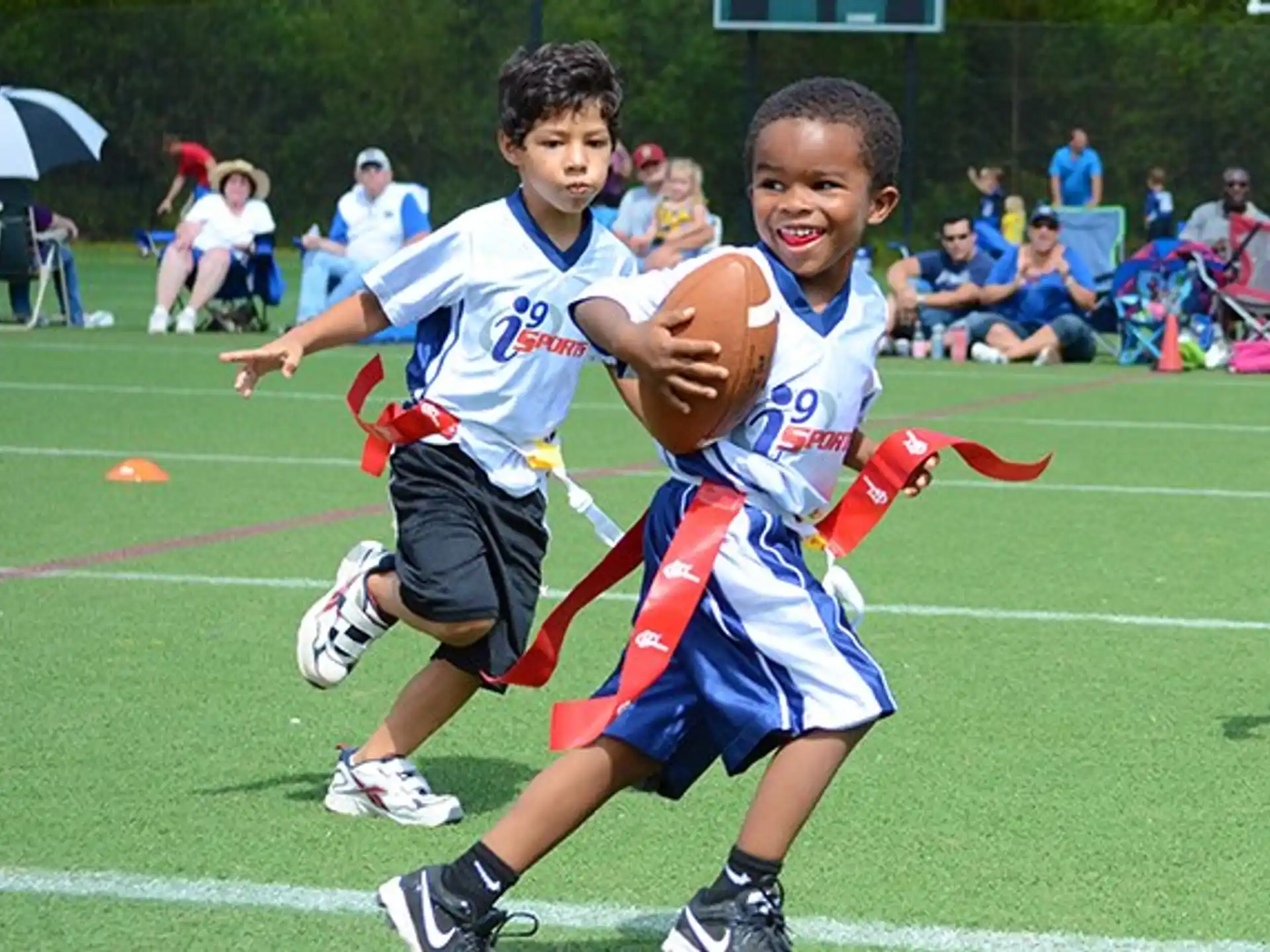 boys playing with a ball
