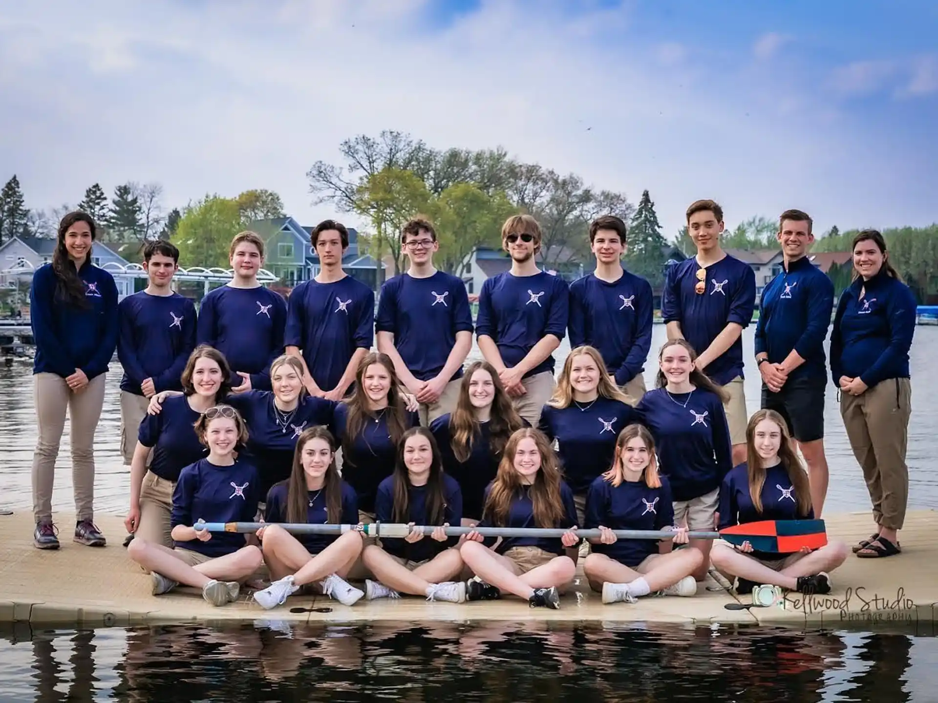 a group of people posing for a photo