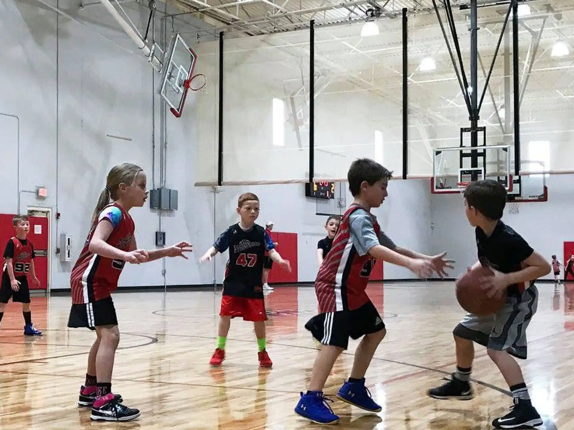 a group of people playing a sport