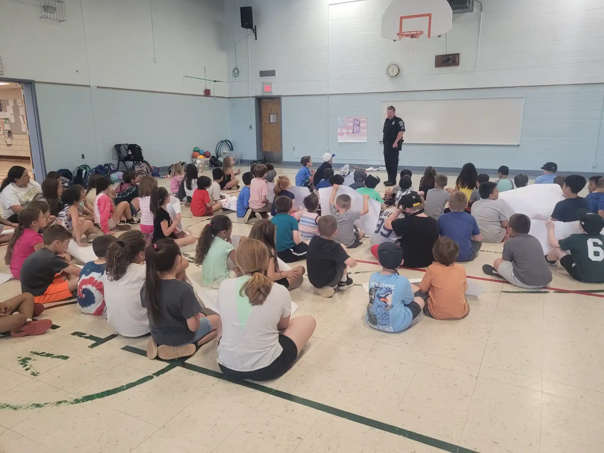 a person addressing a group of people