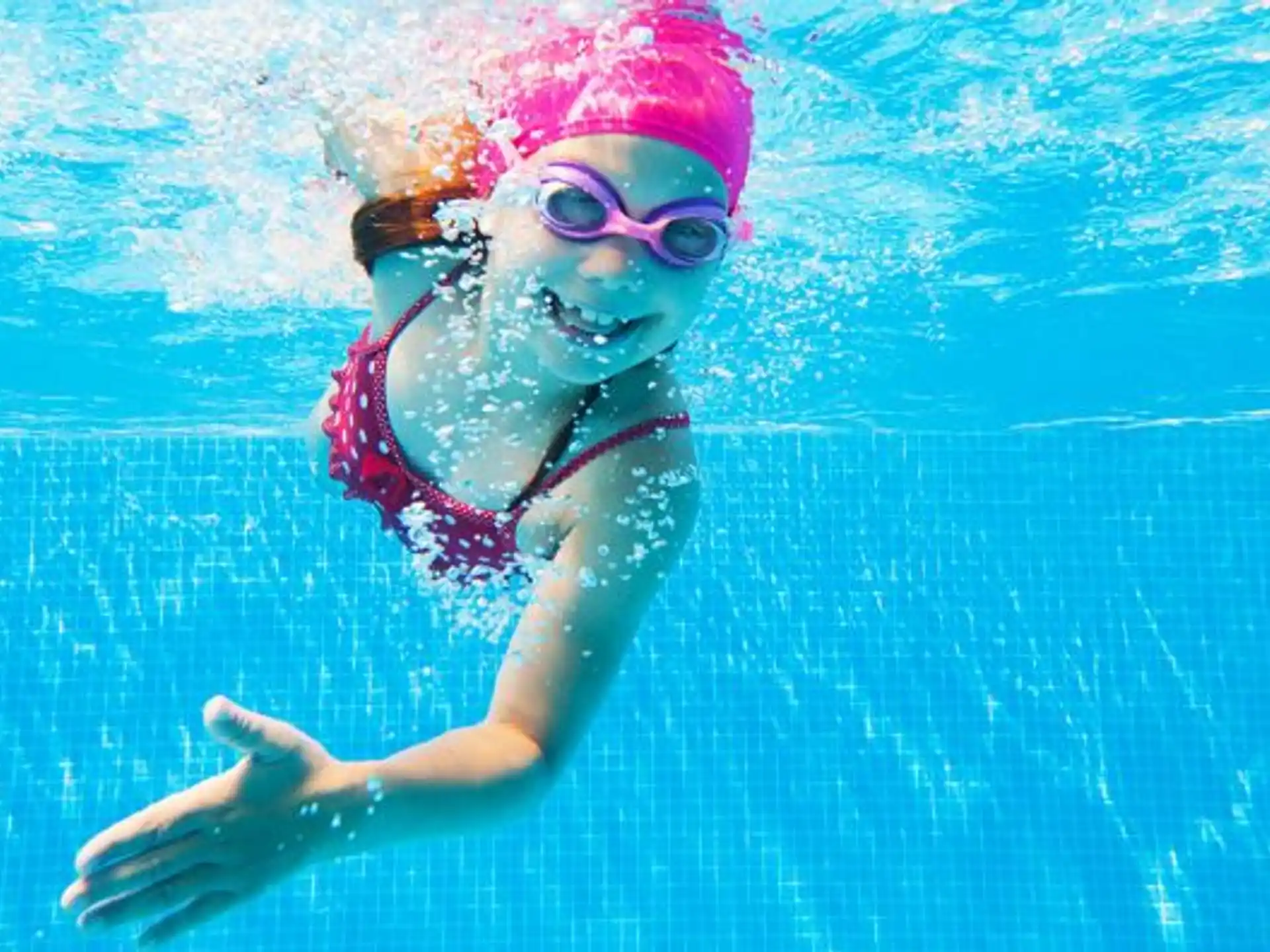 a person in a pool