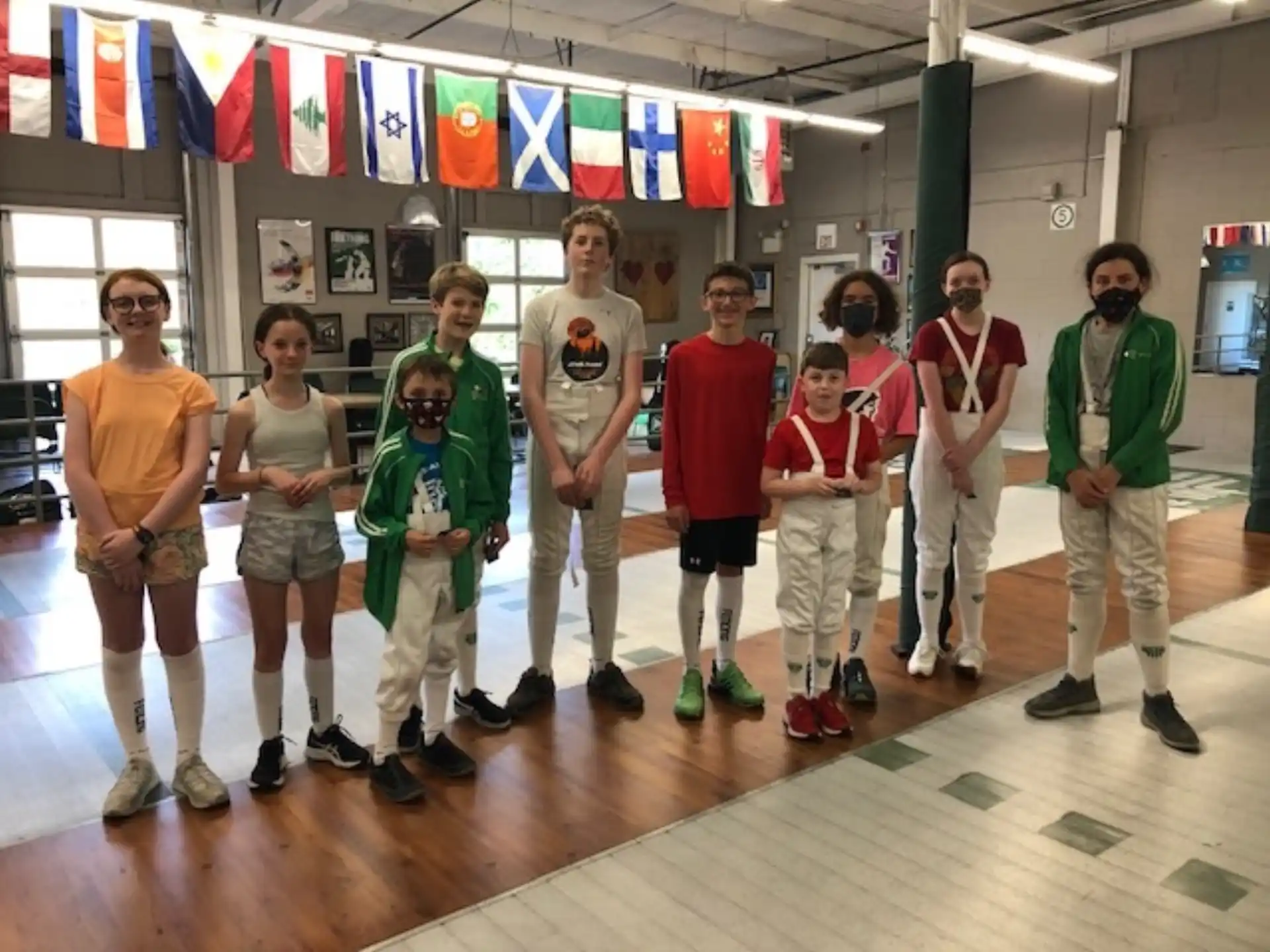 a group of people posing for a photo